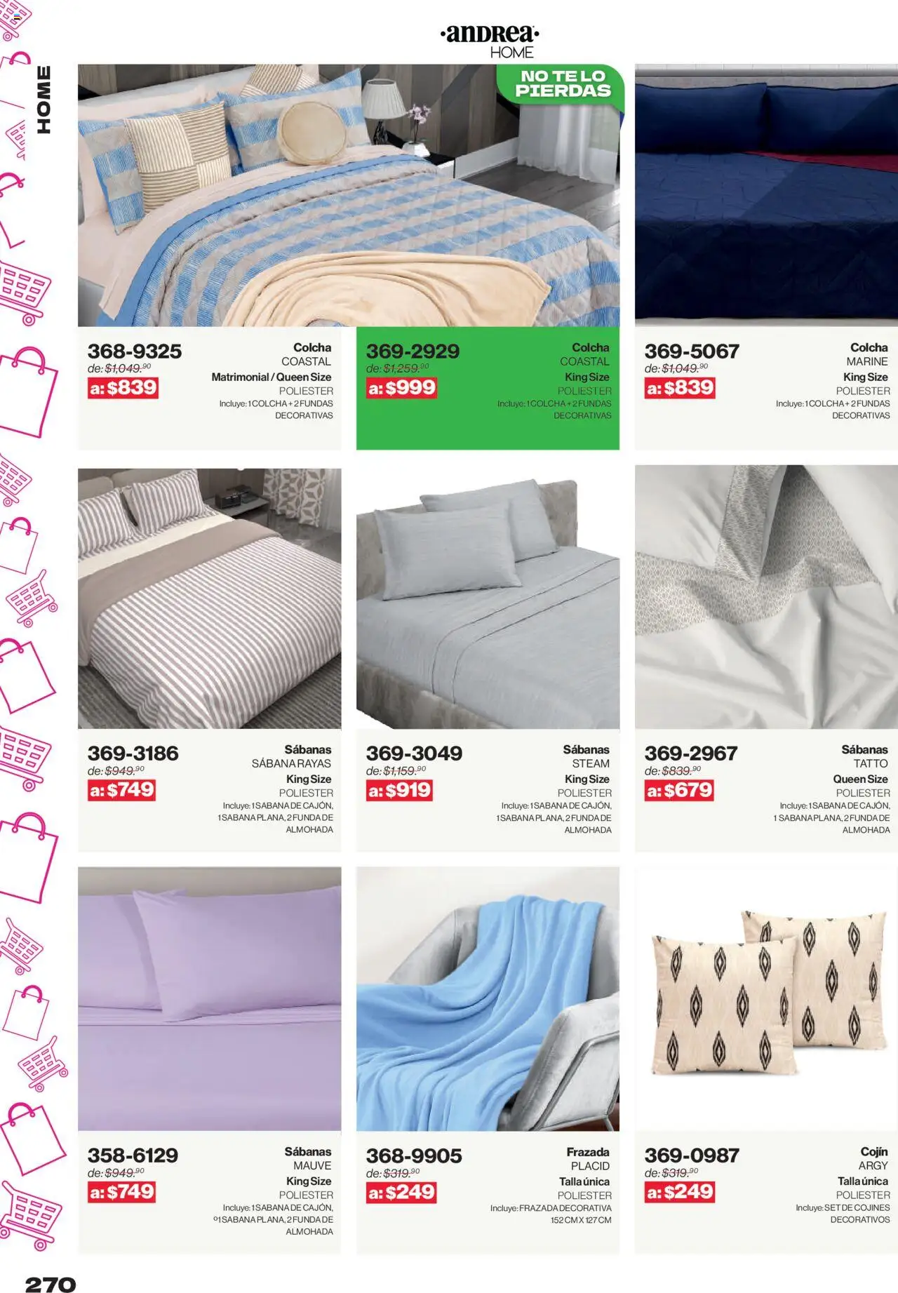 Nuevas ofertas de Andrea válidas en toda la República Mexicana desde el 10.08.2025. ¡Encuentra las mejores ofertas en Andrea - Catálogo Outlet! | Página: 270 | Productos: Funda, Almohada, Té, Sabanas