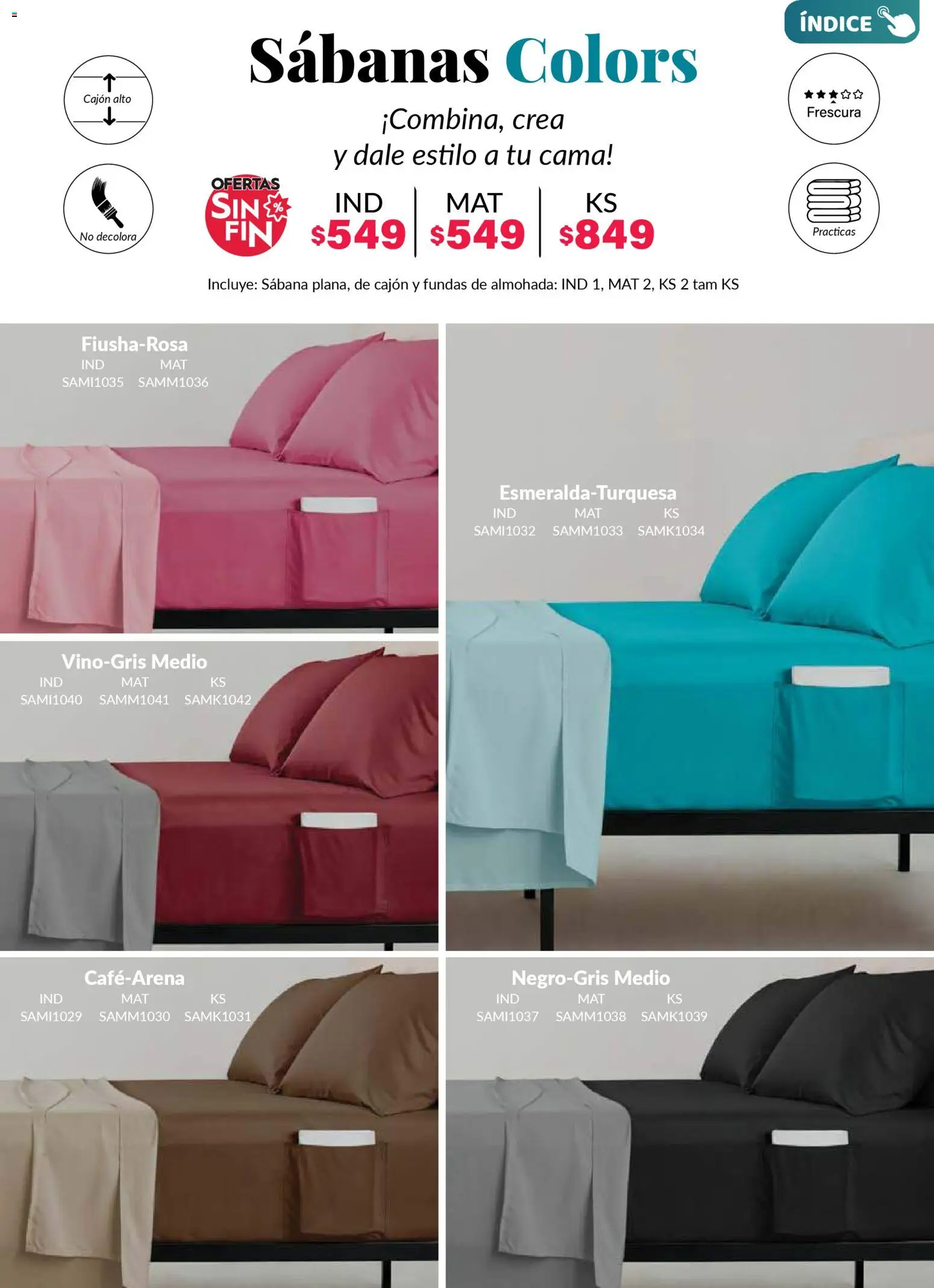 Nuevas ofertas de Colchas Concord válidas en toda la República Mexicana desde el 01.11.2025. ¡Encuentra las mejores ofertas en Colchas Concord Buen Fin! | Página: 187 | Productos: Cama, Almohada, Sabanas