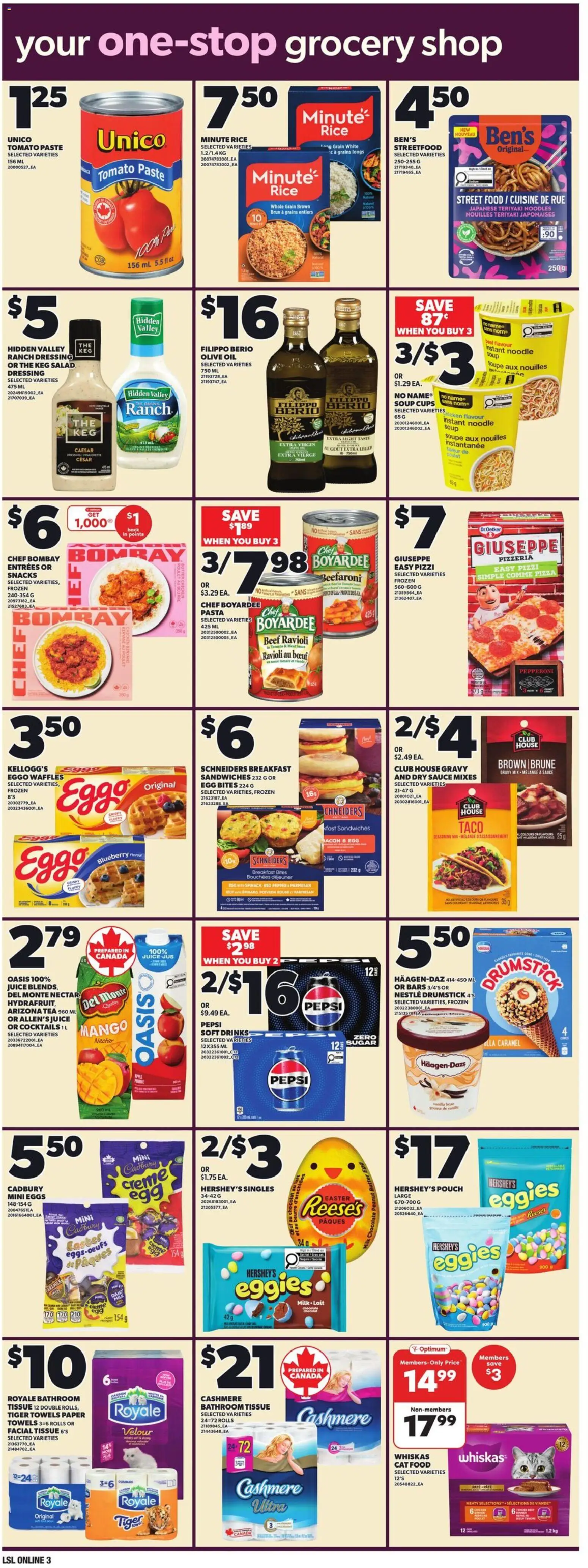 Loblaws flyer valid from 12.03.2026 | Page: 11 | Products: Rice, Tea, Salad, Eggs