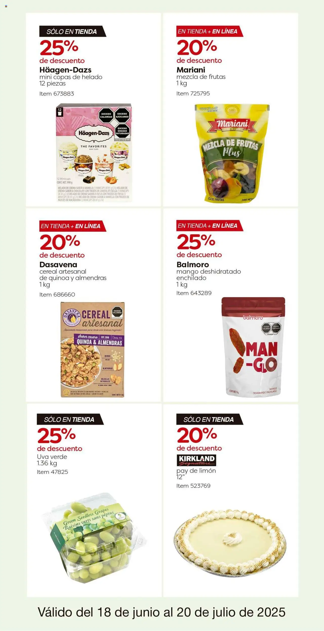 Nuevas ofertas de Costco válidas en toda la República Mexicana desde el 18.06.2025. ¡Encuentra las mejores ofertas en Costco catálogo! | Página: 23 | Productos: Crema, Mango, Semillas, Helado