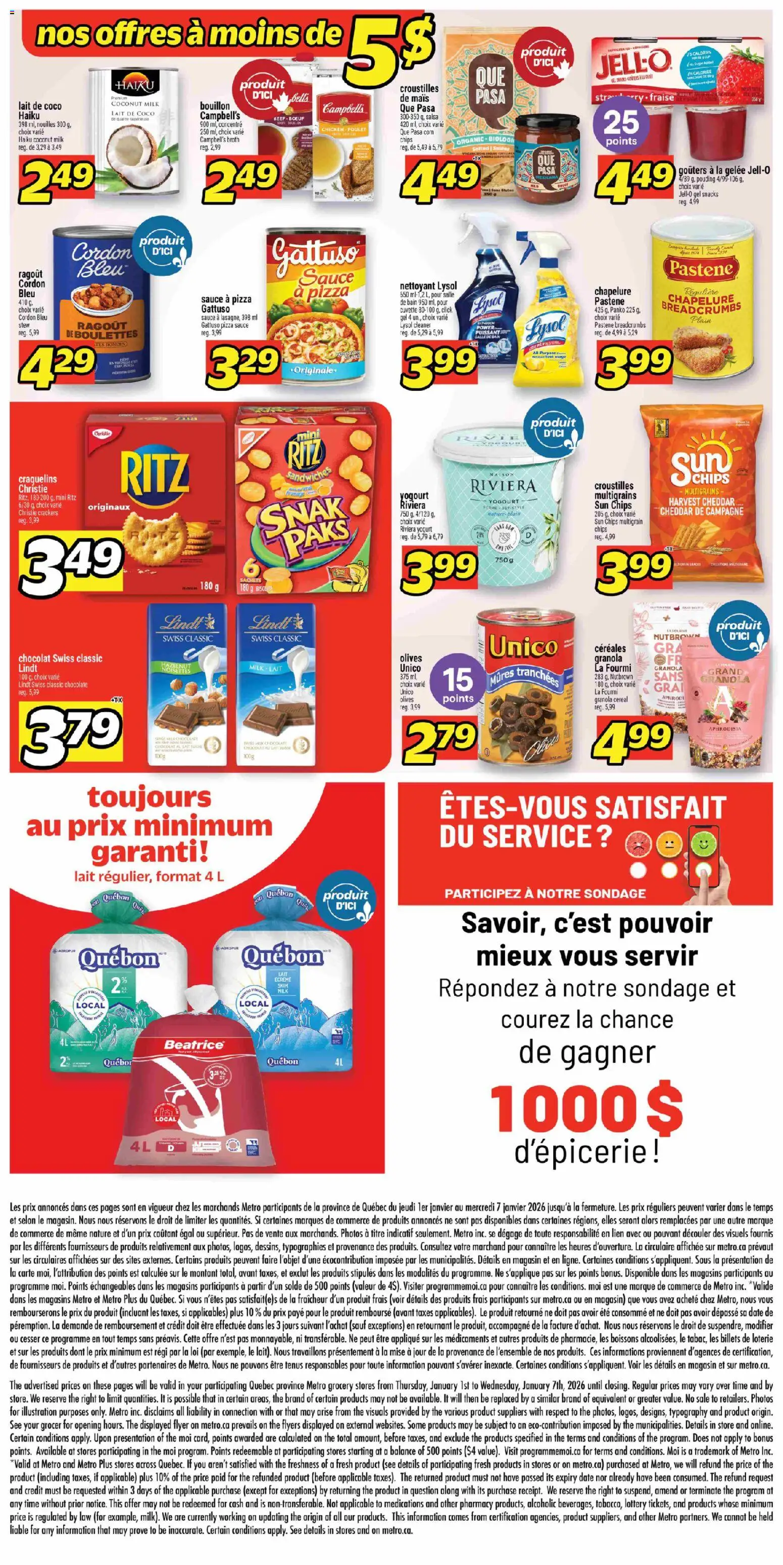 Metro flyer valid from 01.01.2026 | Page: 17 | Products: Chips, Milk, Chocolate, Pizza