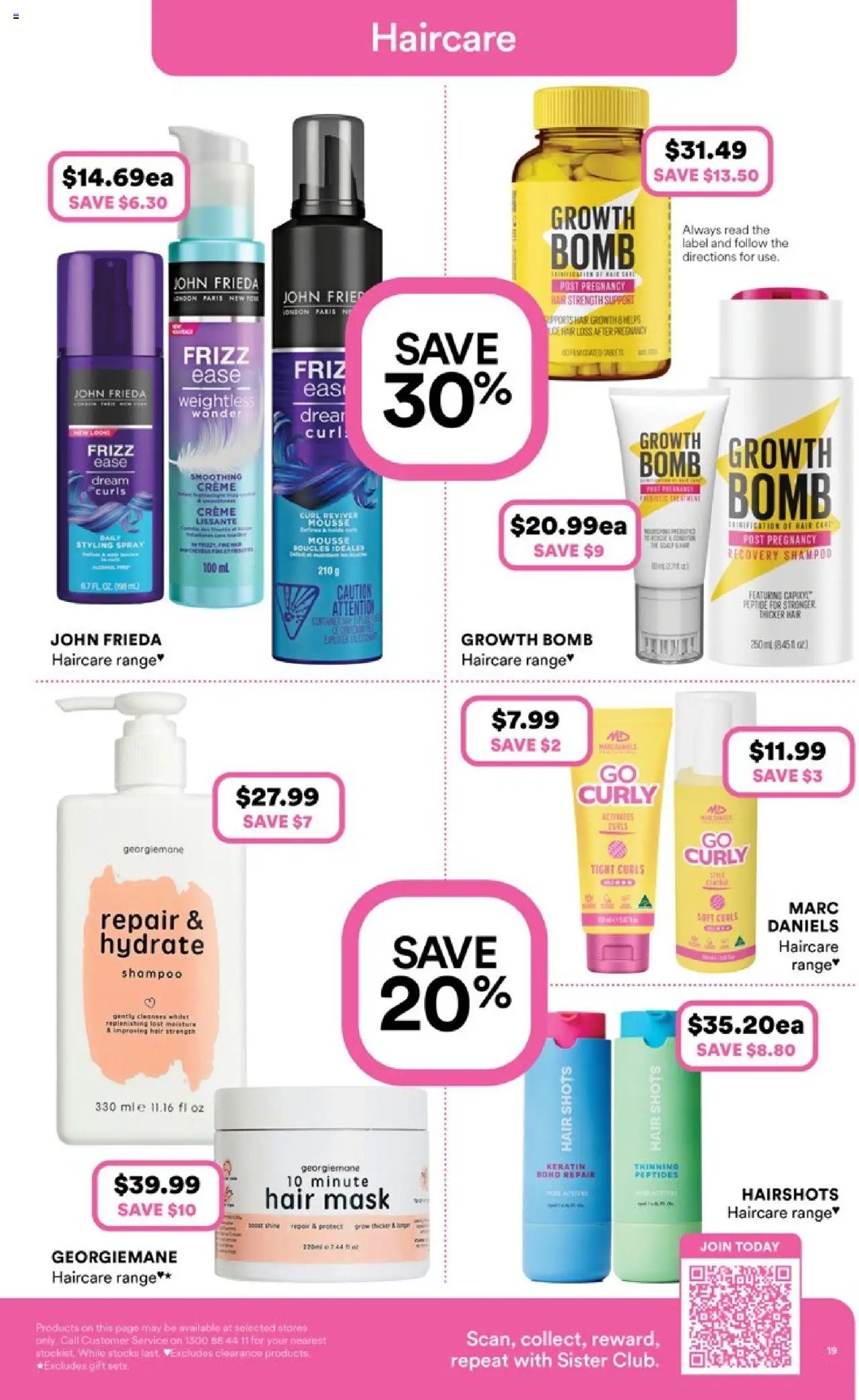 Priceline Pharmacy catalogue - valid from 16.10.2025 | Page: 19 | Products: Mask, Curly, Hair loss, Mousse