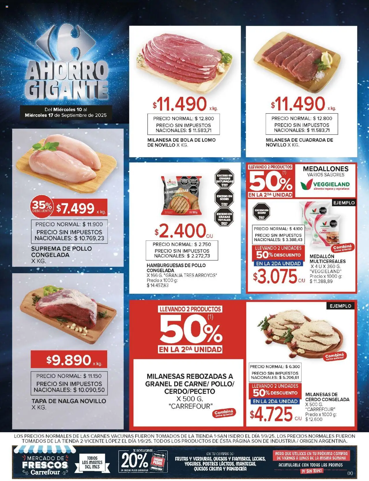 Carrefour Market catálogo │ válido desde el 10.09.2025 | Página: 14 | Productos: Pollo, Cerdo, Cereales, Crema