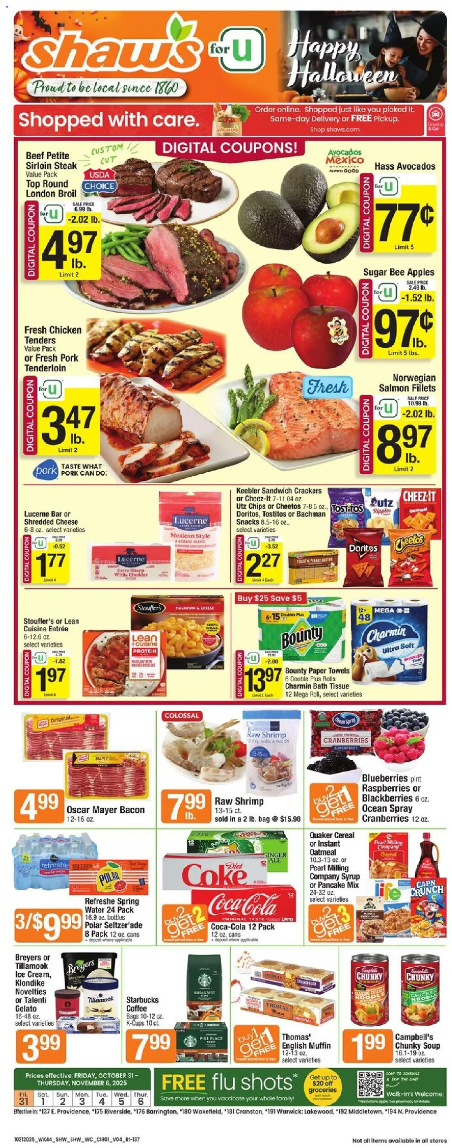 Shaw's Weekly Ad - RI - valid from 31.10.2025 | Page: 1