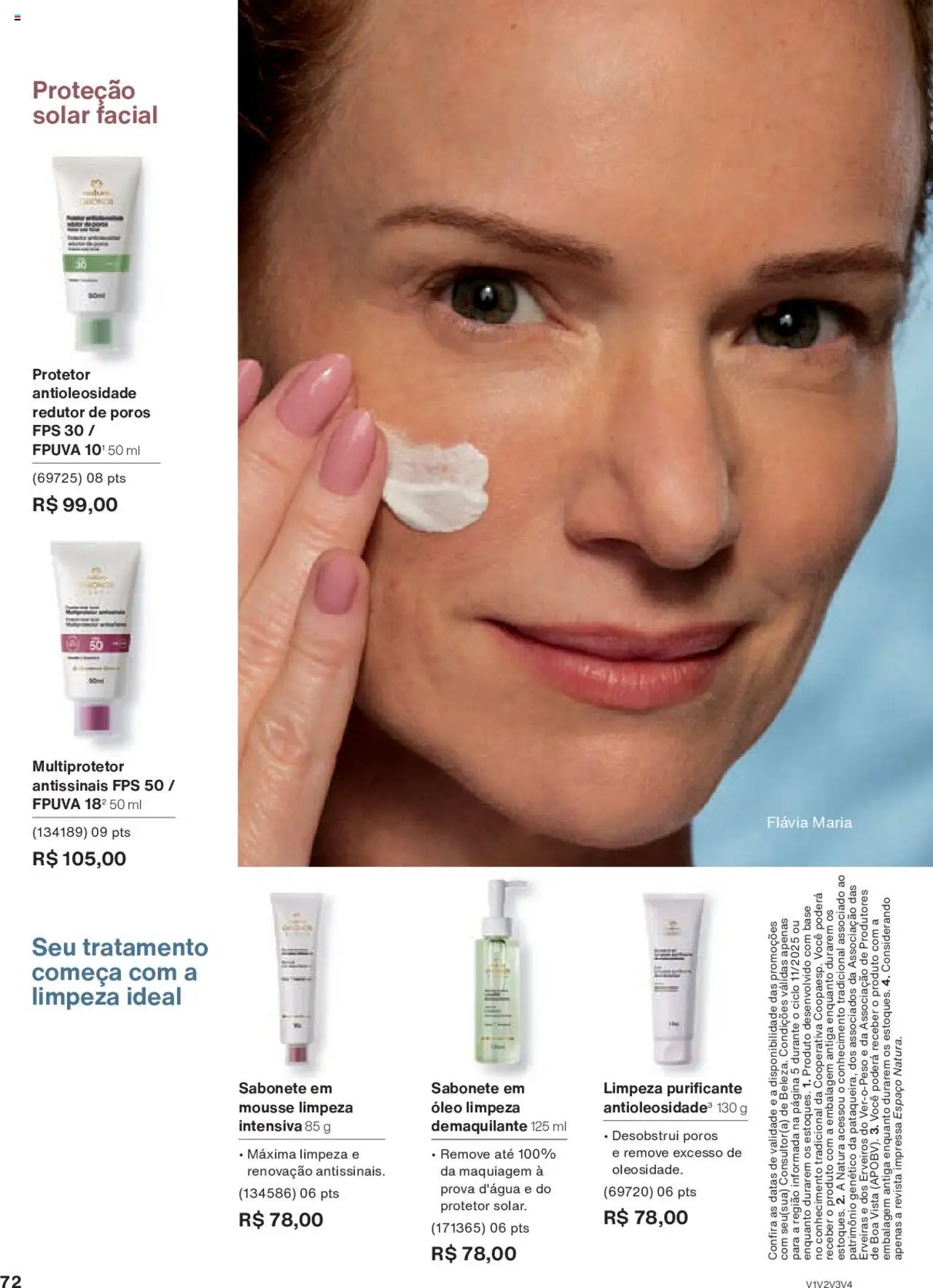 Natura Folheto - válido de 15.06.2025 | Página: 72 | Produtos: Mousse, Revista, Demaquilante, Sabonete