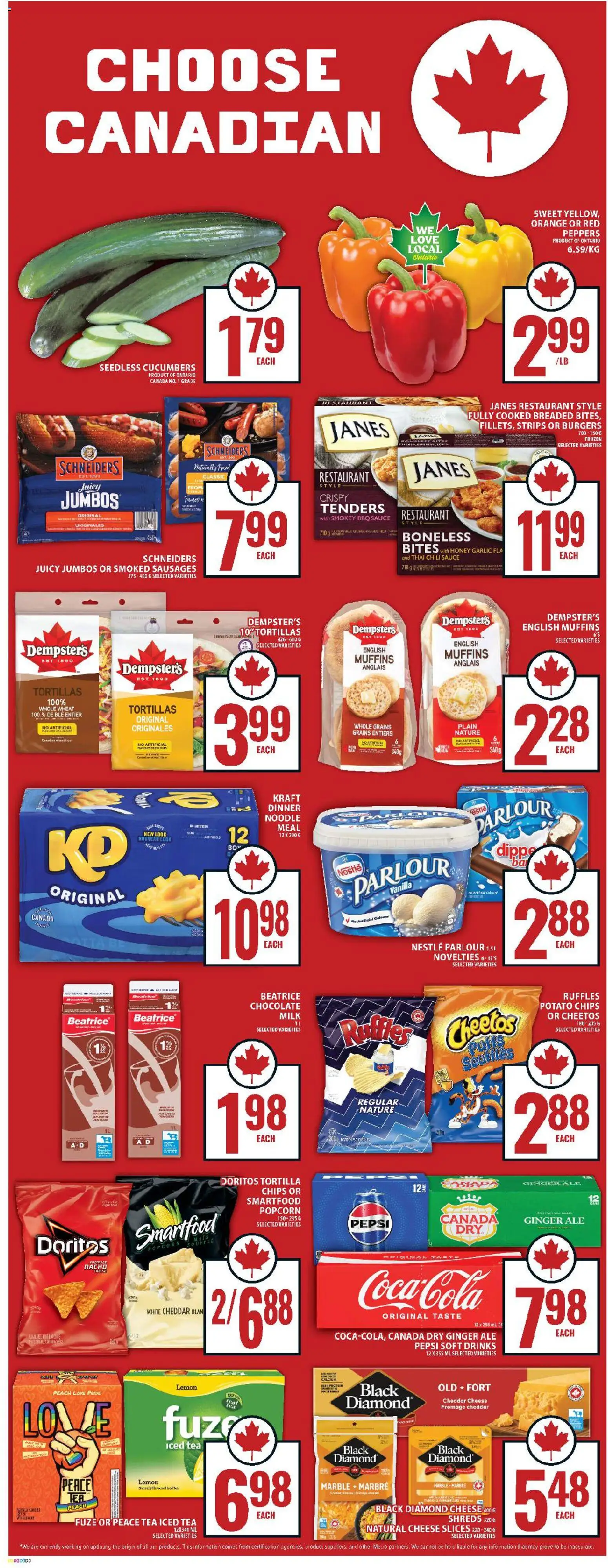 Food Basics flyer valid from 30.04.2026 | Page: 5 | Products: Chips, Cucumbers, Milk, Cheese