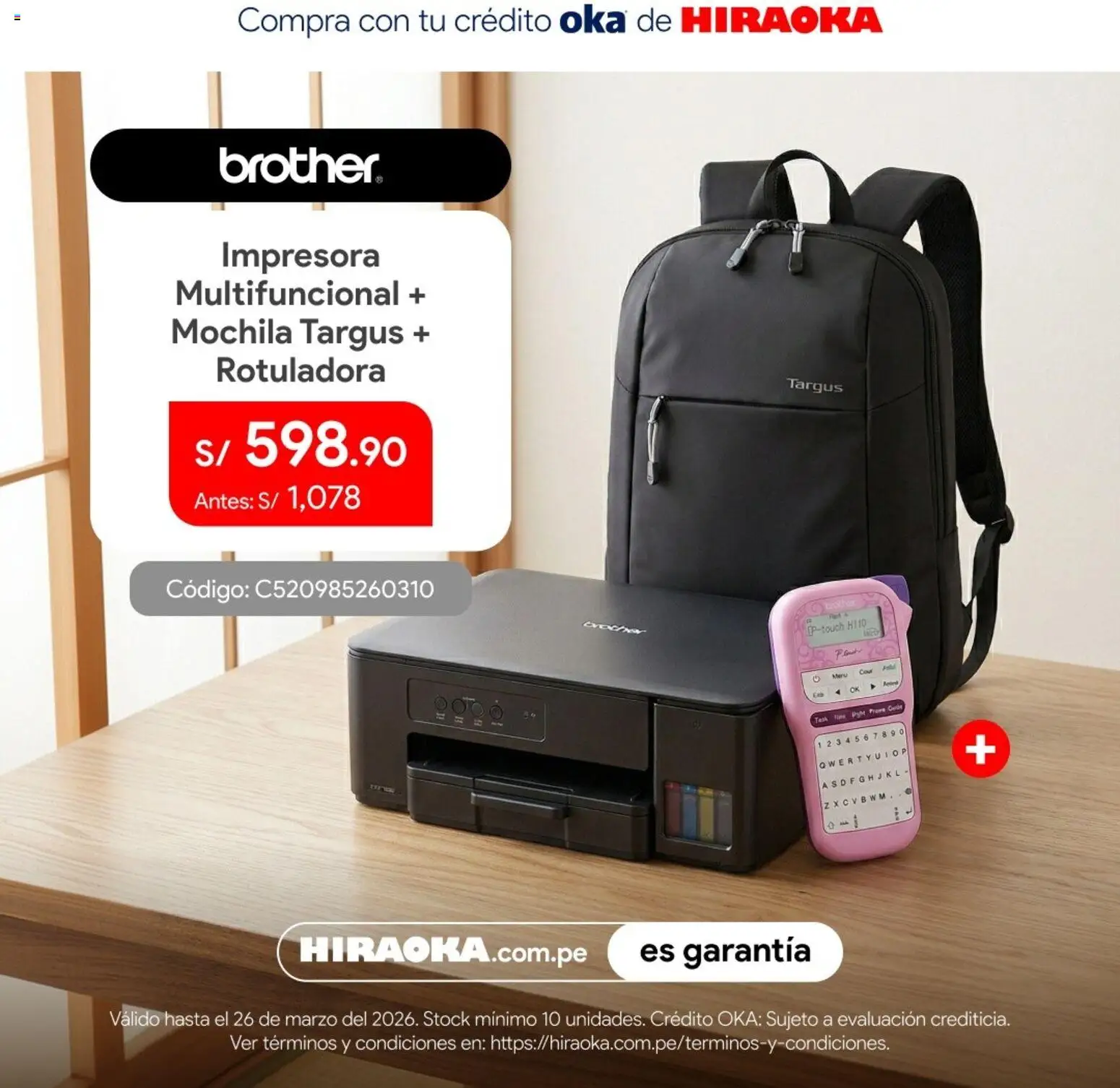 Catálogo Hiraoka válido desde 24.03.2026 | Página: 2 | Productos: Mochila, Impresora