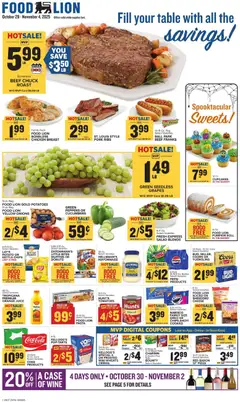 Preview of Food Lion weekly ads valid from 29.10.2025