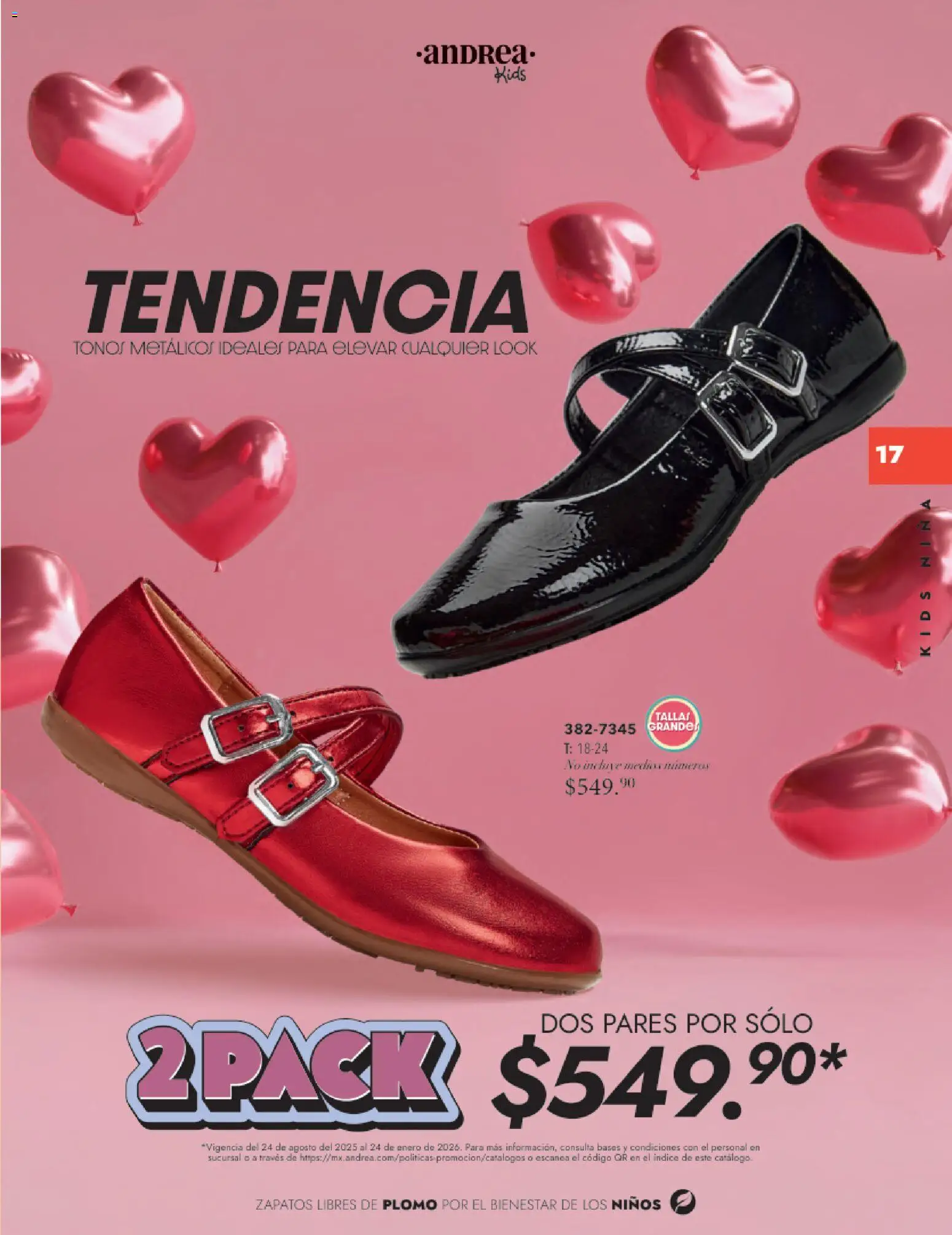 Nuevas ofertas de Andrea válidas en toda la República Mexicana desde el 26.11.2025. ¡Encuentra las mejores ofertas en Andrea catálogo Infantil Kids! | Página: 16 | Productos: Zapatos