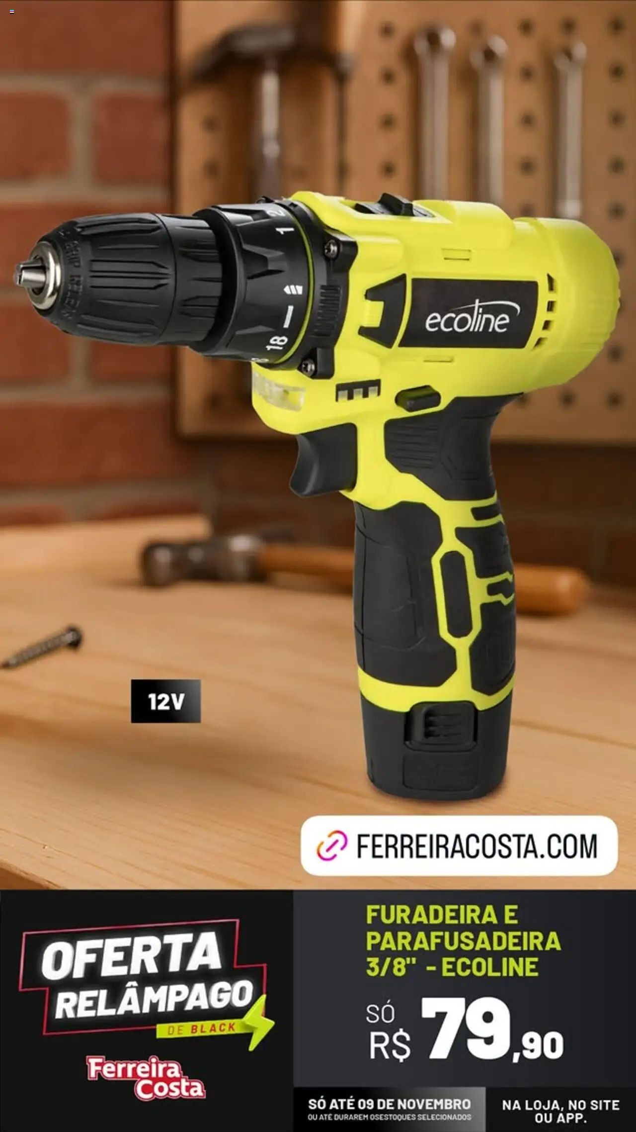Ferreira Costa Folheto - válido de 18.10.2025 | Página: 7 | Produtos: Furadeira, Parafusadeira