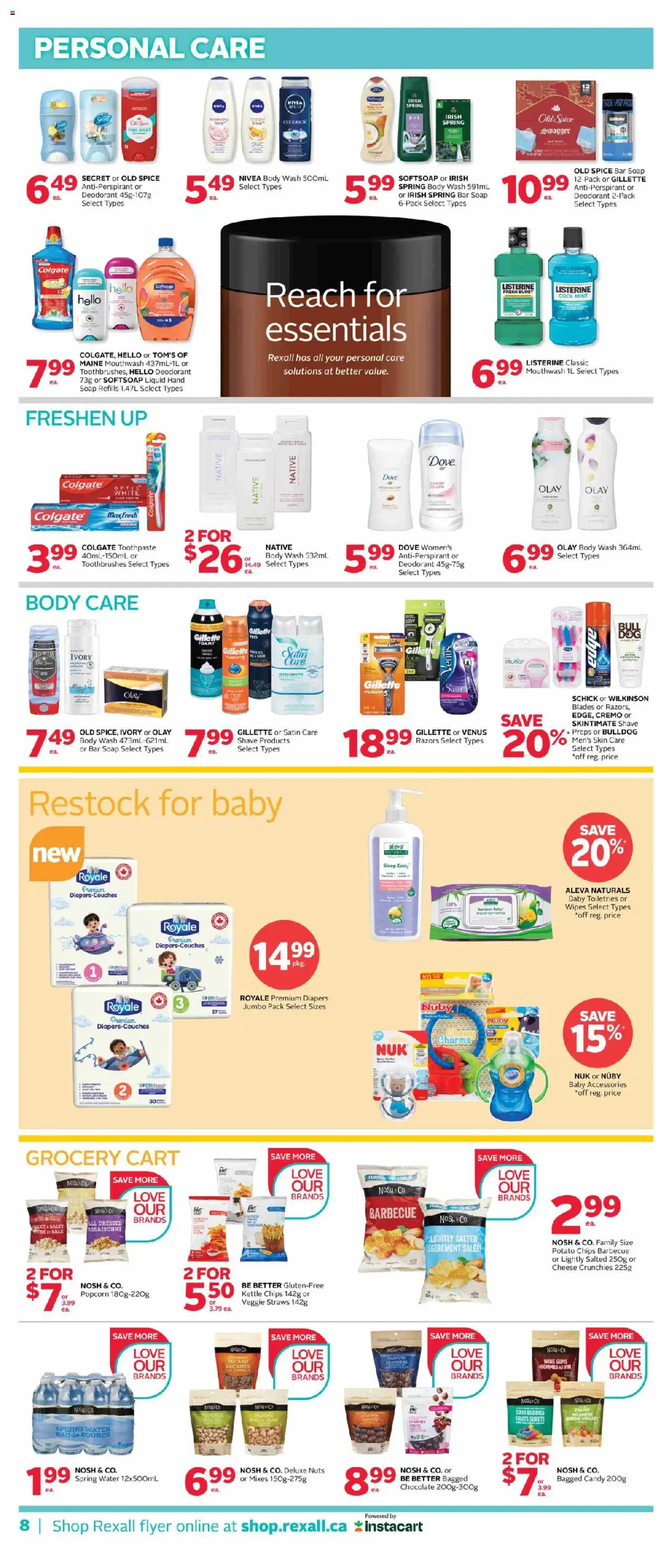 Rexall flyer valid from 26.09.2025 | Page: 12 | Products: Nuts, Body wash, Toothpaste, Chocolate