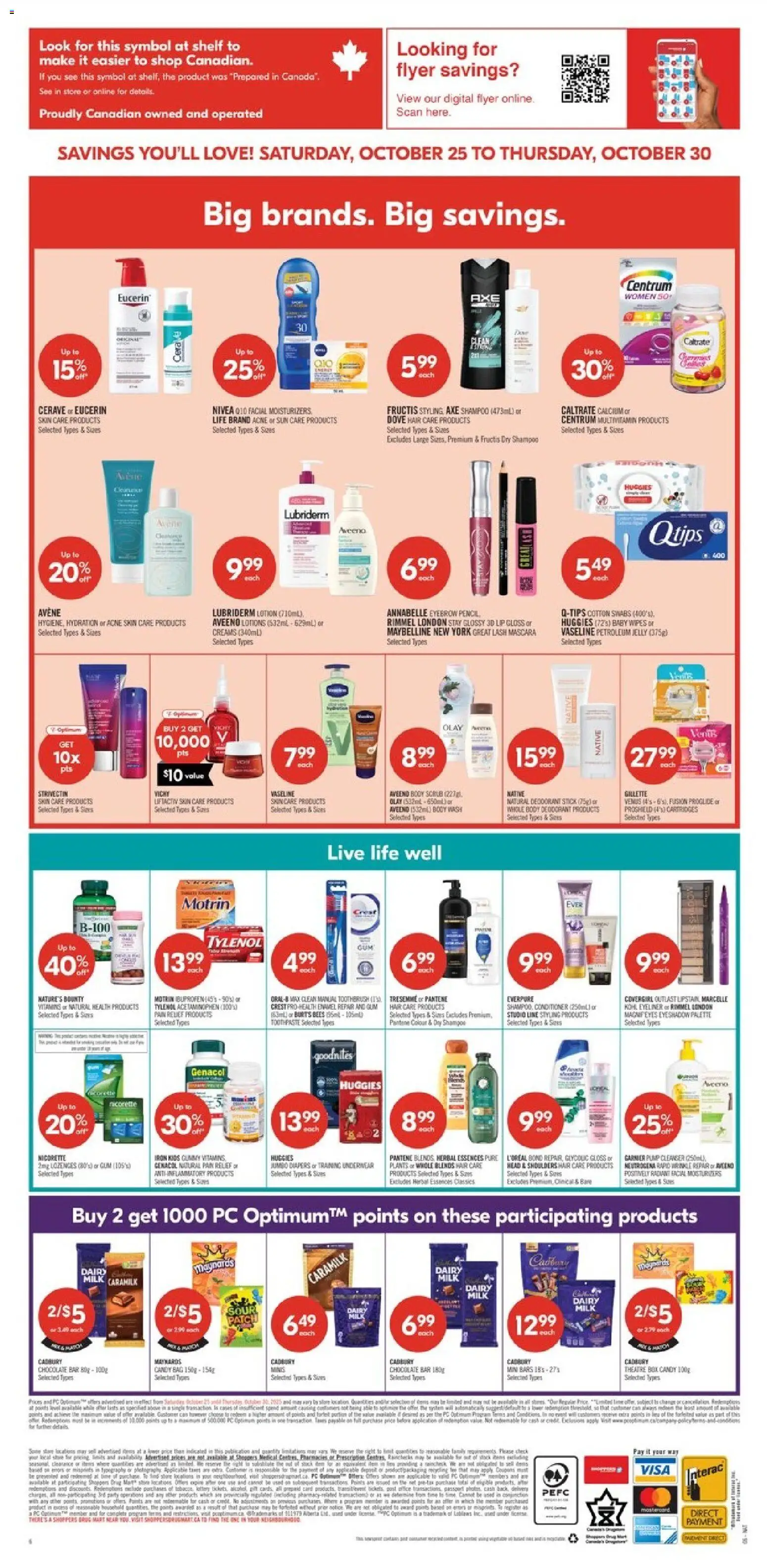 Shoppers flyer valid from 25.10.2025 | Page: 18 | Products: Eyeliner, Lip gloss, Deodorant, Chocolate