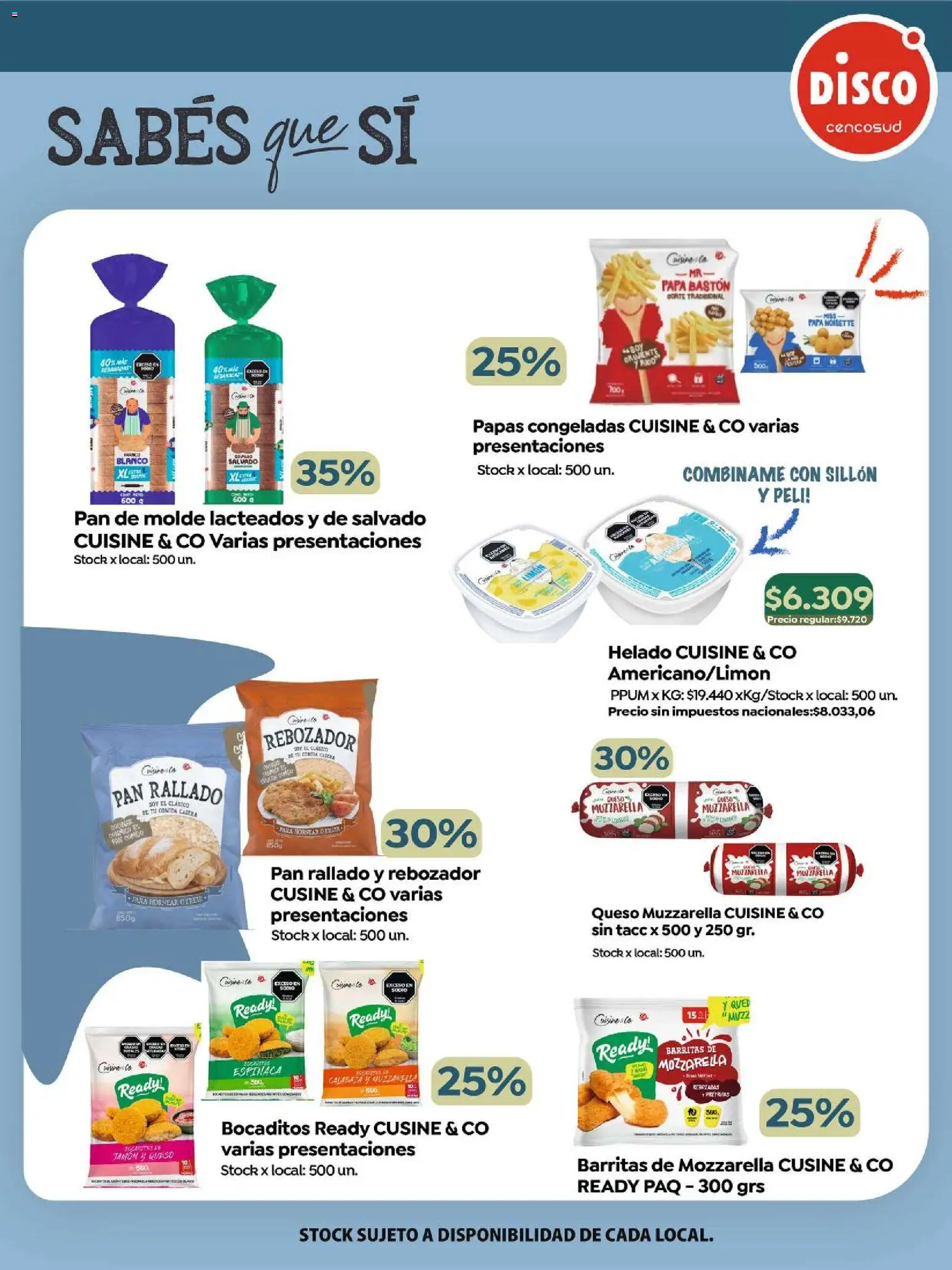 Disco -Folleto Marca Propia  │ válido desde el 23.10.2025 | Página: 7 | Productos: Helado, Disco, Sillón, Muzzarella