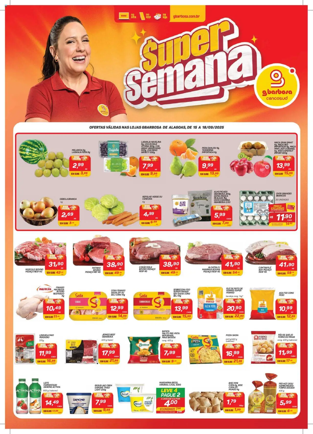 Gbarbosa Folheto - válido de 15.09.2025 | Página: 1 | Produtos: Leite, Cenoura, Margarina, Pão de queijo