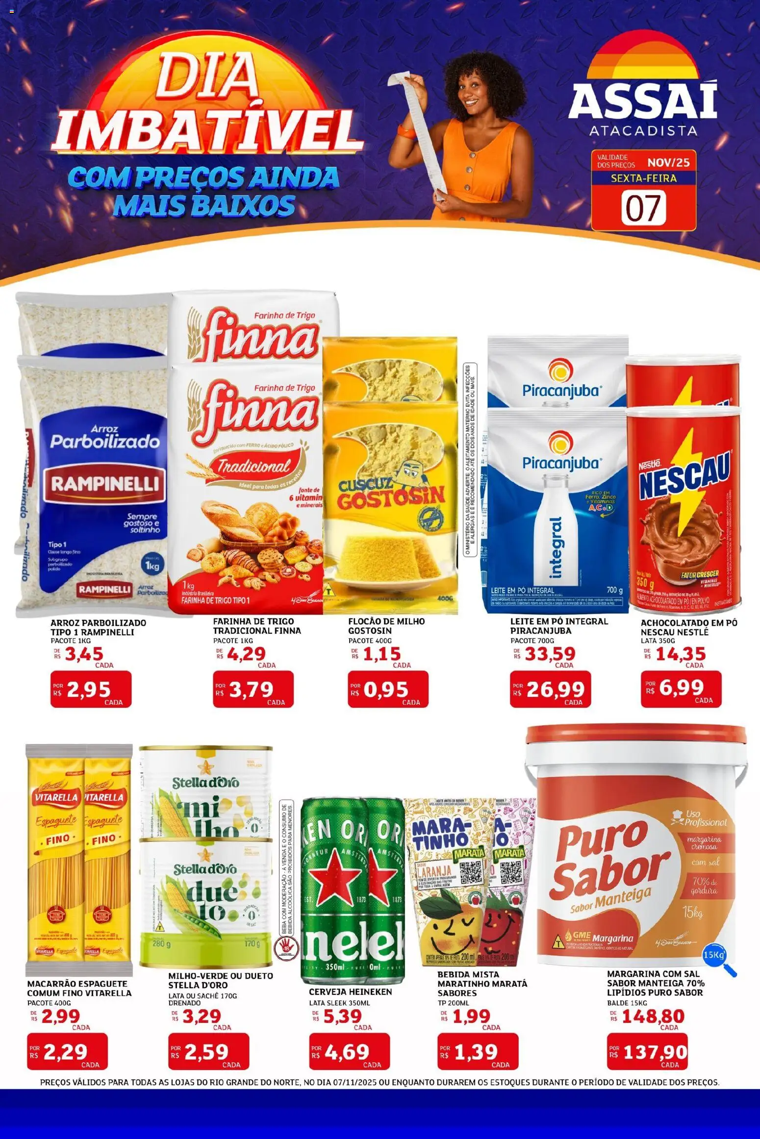 Assaí Atacadista Folheto - válido de 07.11.2025 | Página: 1 | Produtos: Ferro, Espaguete, Achocolatado, Bebida