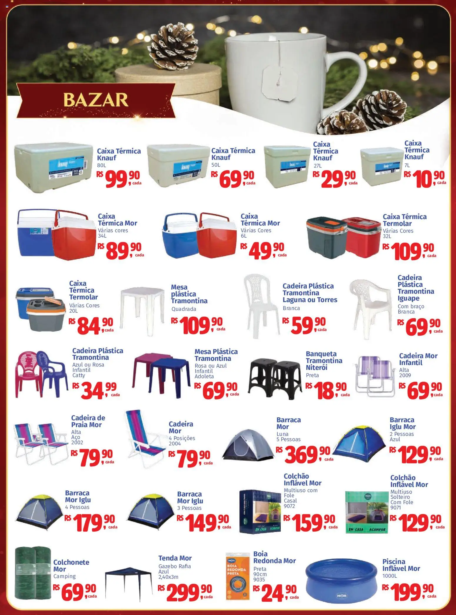 Mateus Folheto - válido de 05.12.2025 | Página: 7 | Produtos: Colchão inflável, Barraca, Cadeira de praia, Caixa