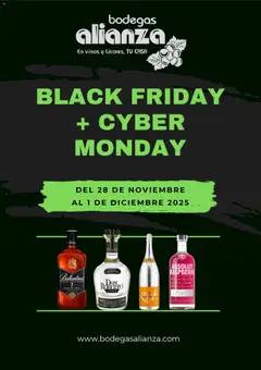 Vista previa de Bodegas Alianza Black Friday, nuevo folleto de la tienda, válido en México a partir del 28.11.2025
