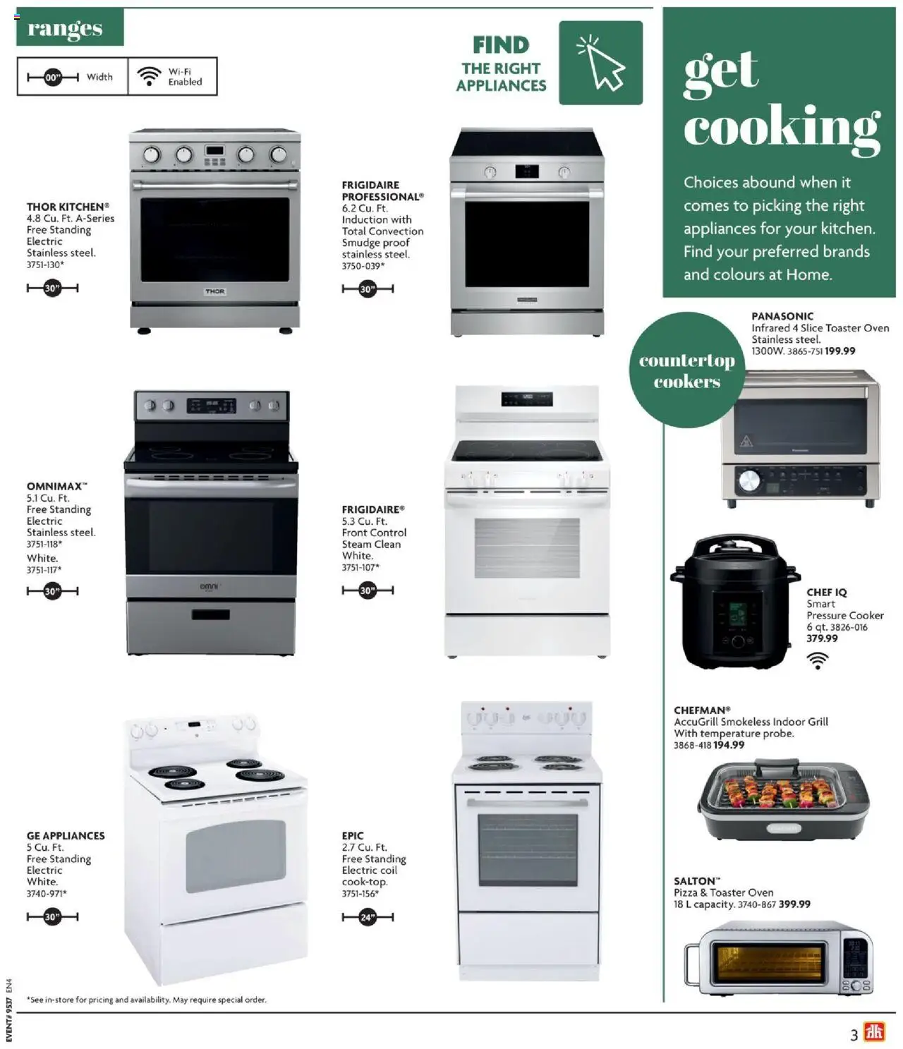Home Hardware flyer valid from 11.09.2025 | Page: 3 | Products: Oven, Grill, Toaster, Pizza