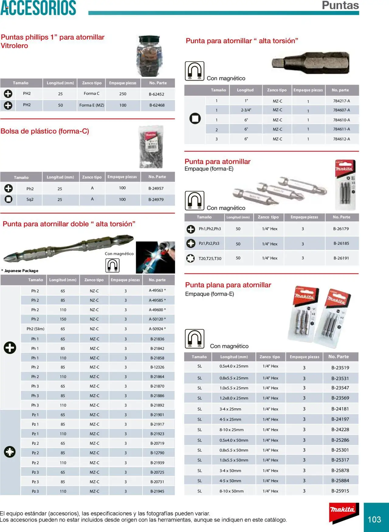 Nuevas ofertas de Makita válidas en toda la República Mexicana desde el 08.07.2024. ¡Encuentra las mejores ofertas en Makita catálogo Accesorios! | Página: 103 | Productos: Bolsa