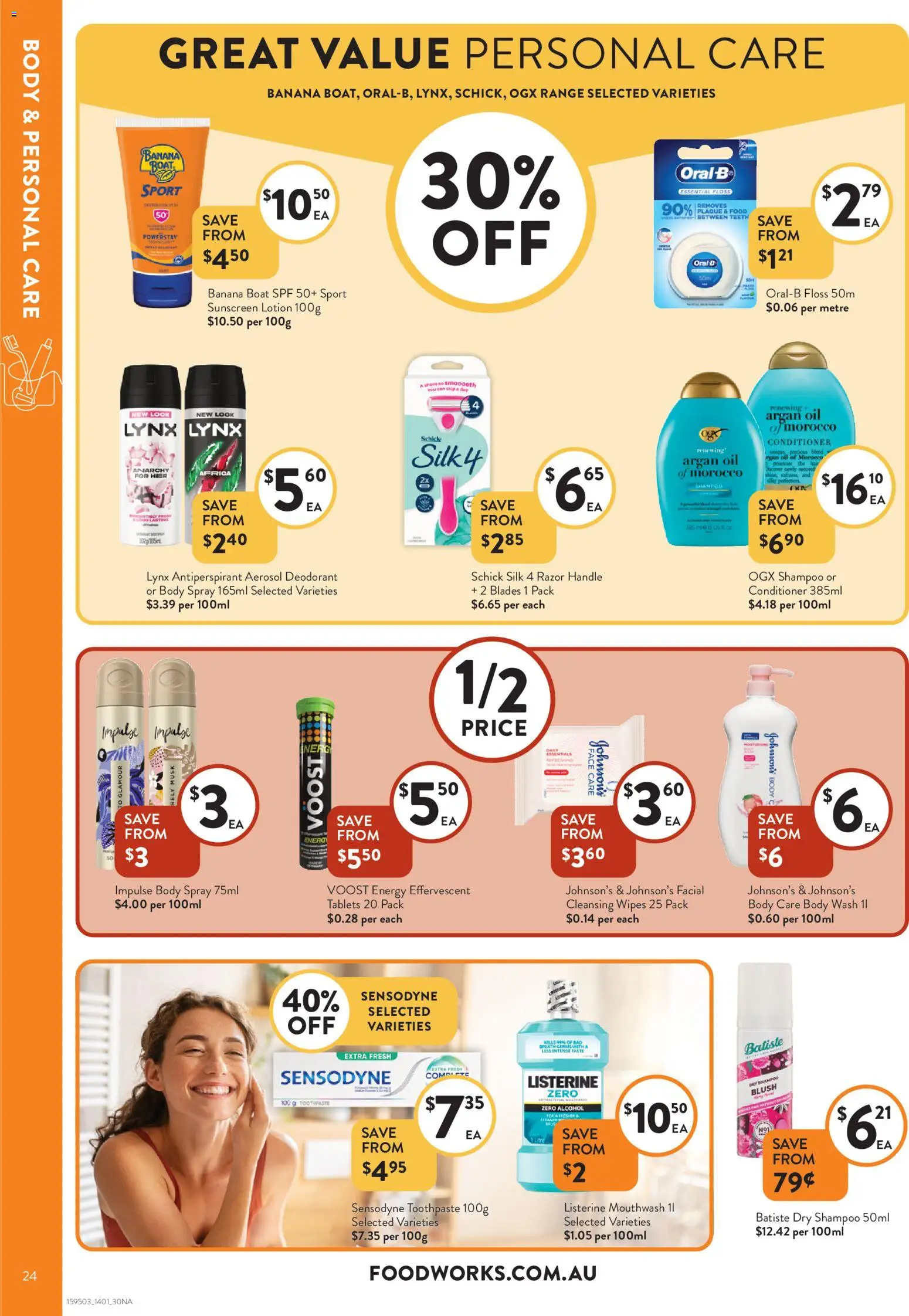 Foodworks catalogue - valid from 14.01.2026 | Page: 24 | Products: Blush, Conditioner, Toothpaste, Razor