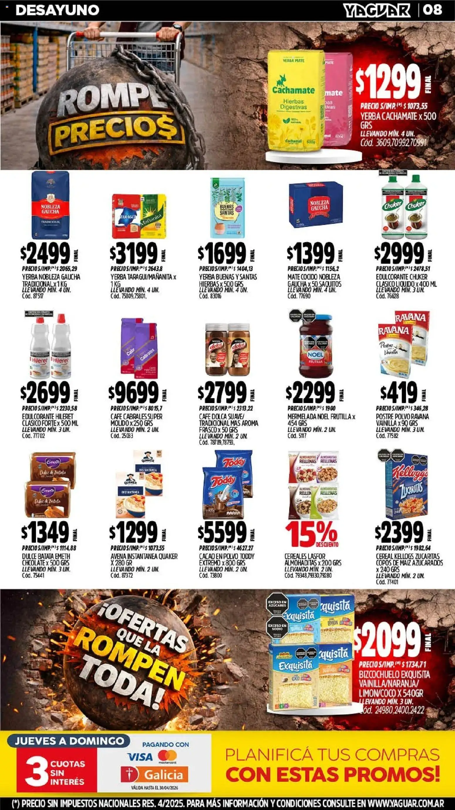 Yaguar - Oferta Semanal General Roca │ válido desde el 20.04.2026 | Página: 9 | Productos: Maiz, Avena, Frasco, Mate cocido