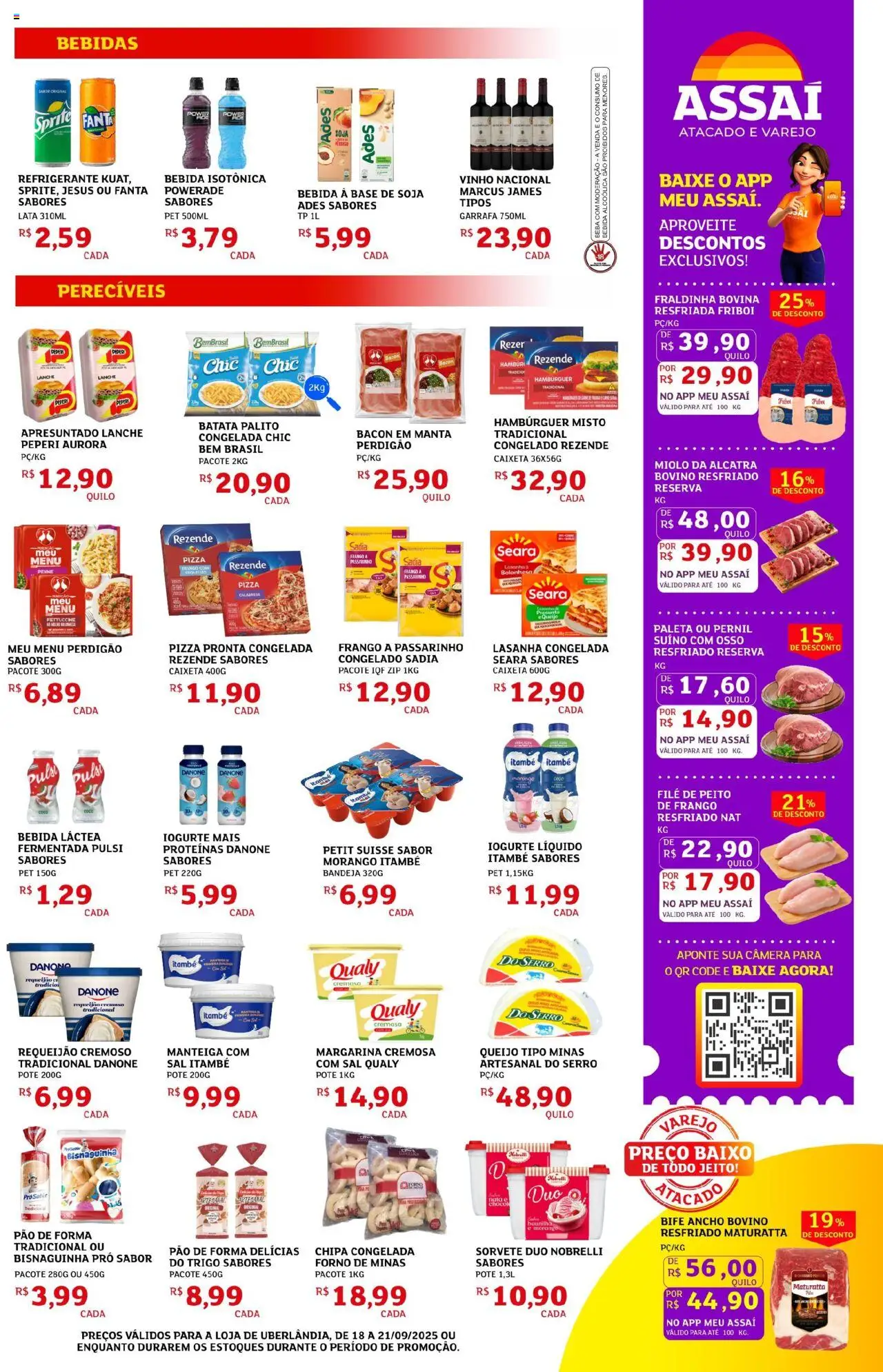 Assaí Atacadista Folheto - válido de 18.09.2025 | Página: 3 | Produtos: Fanta, Pernil, Bebida, Batata