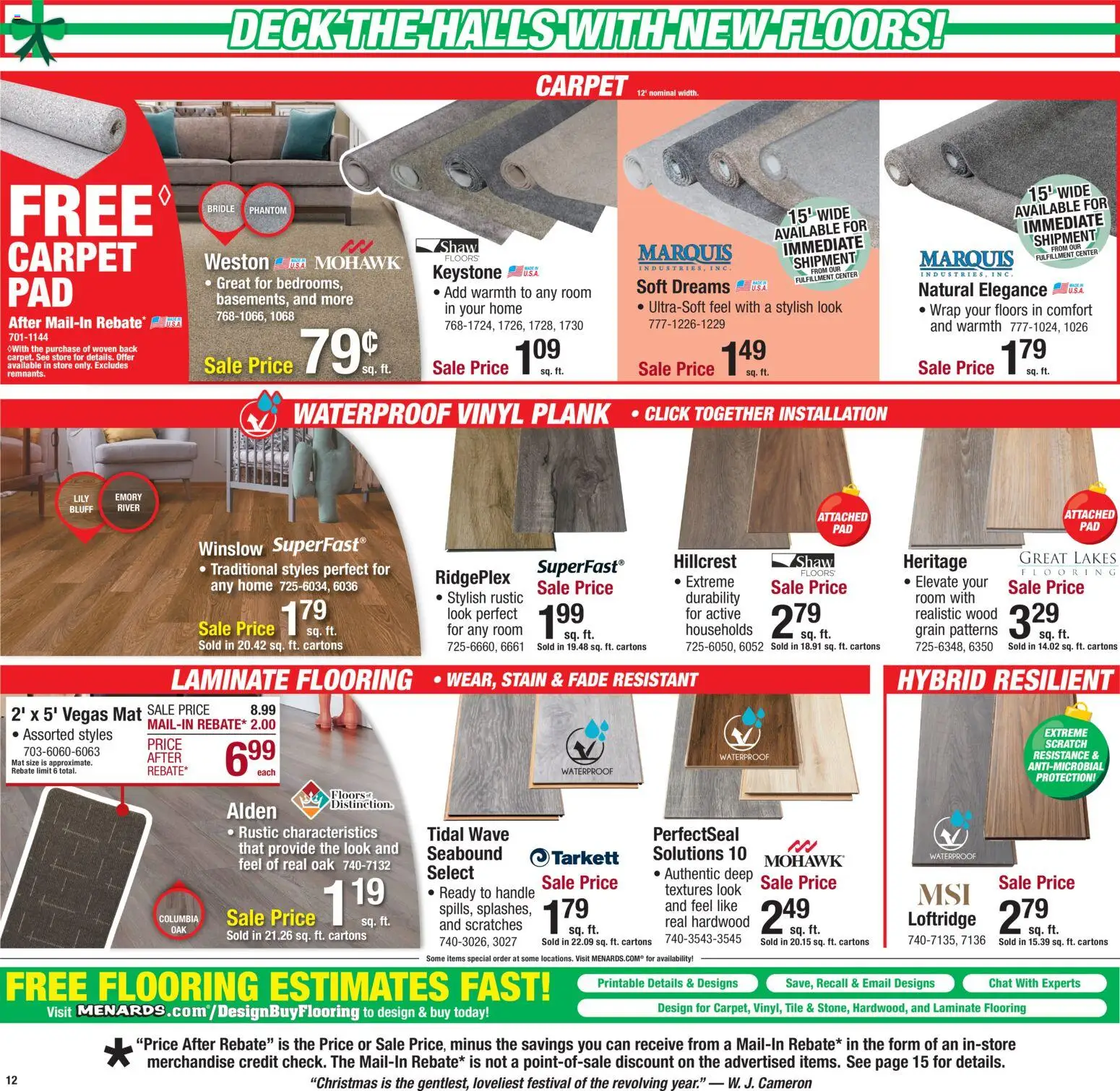 Menards - Weekly Ad - valid from 29.11.2025 | Page: 18 | Products: Carpet, Fish