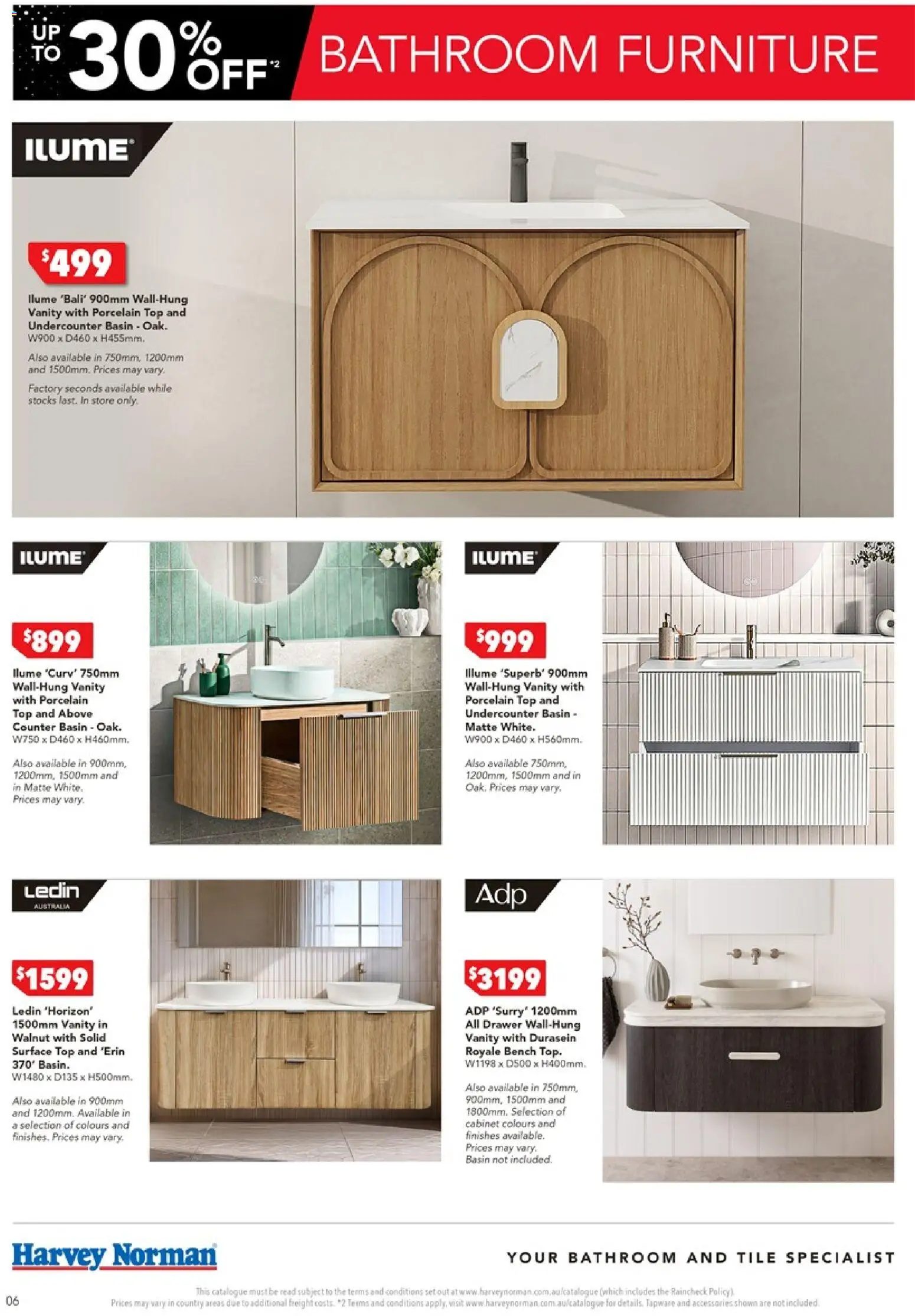Harvey Norman catalogue - valid from 13.11.2025 | Page: 6 | Products: Cabinet, Accessories, Bathroom, Bench