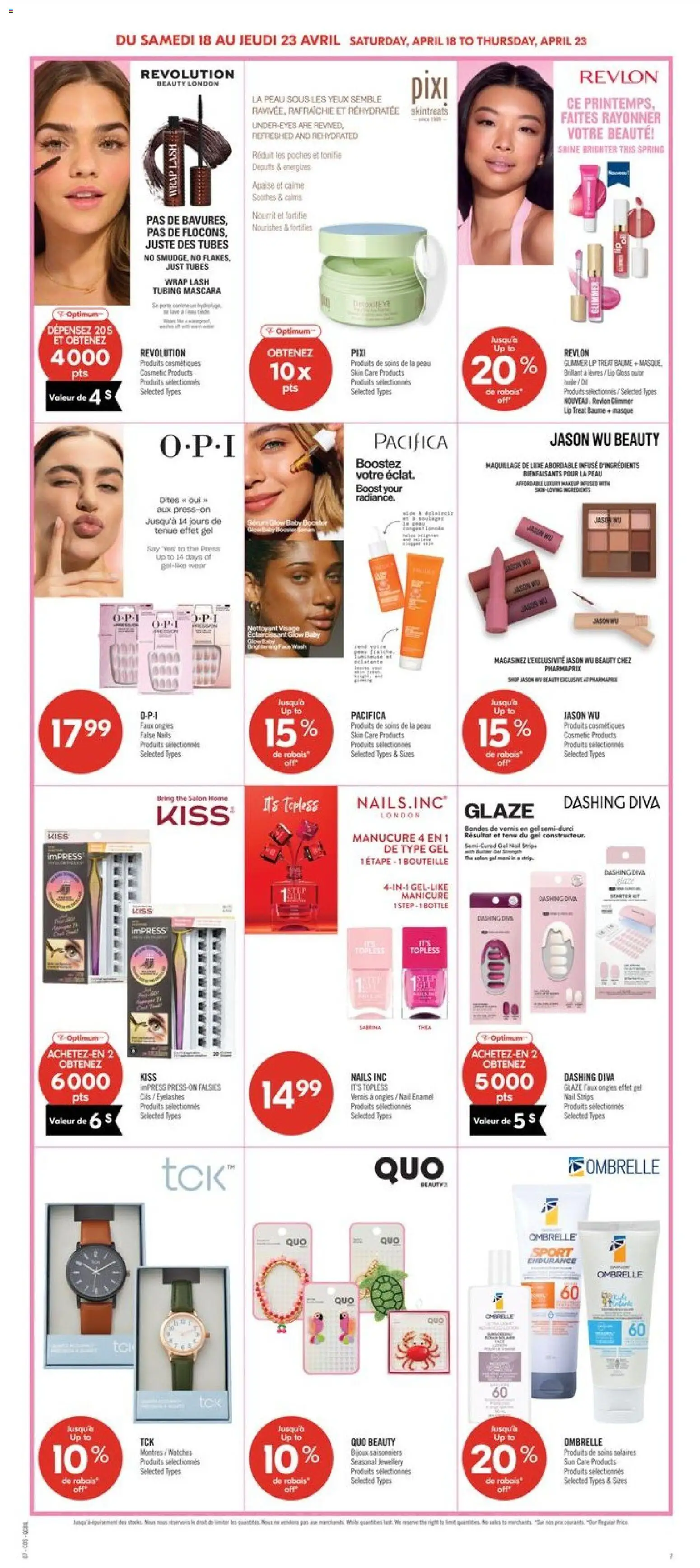 Pharmaprix flyer valid from 17.04.2026 | Page: 12 | Products: Flakes, Mascara, Lip gloss, Shoes