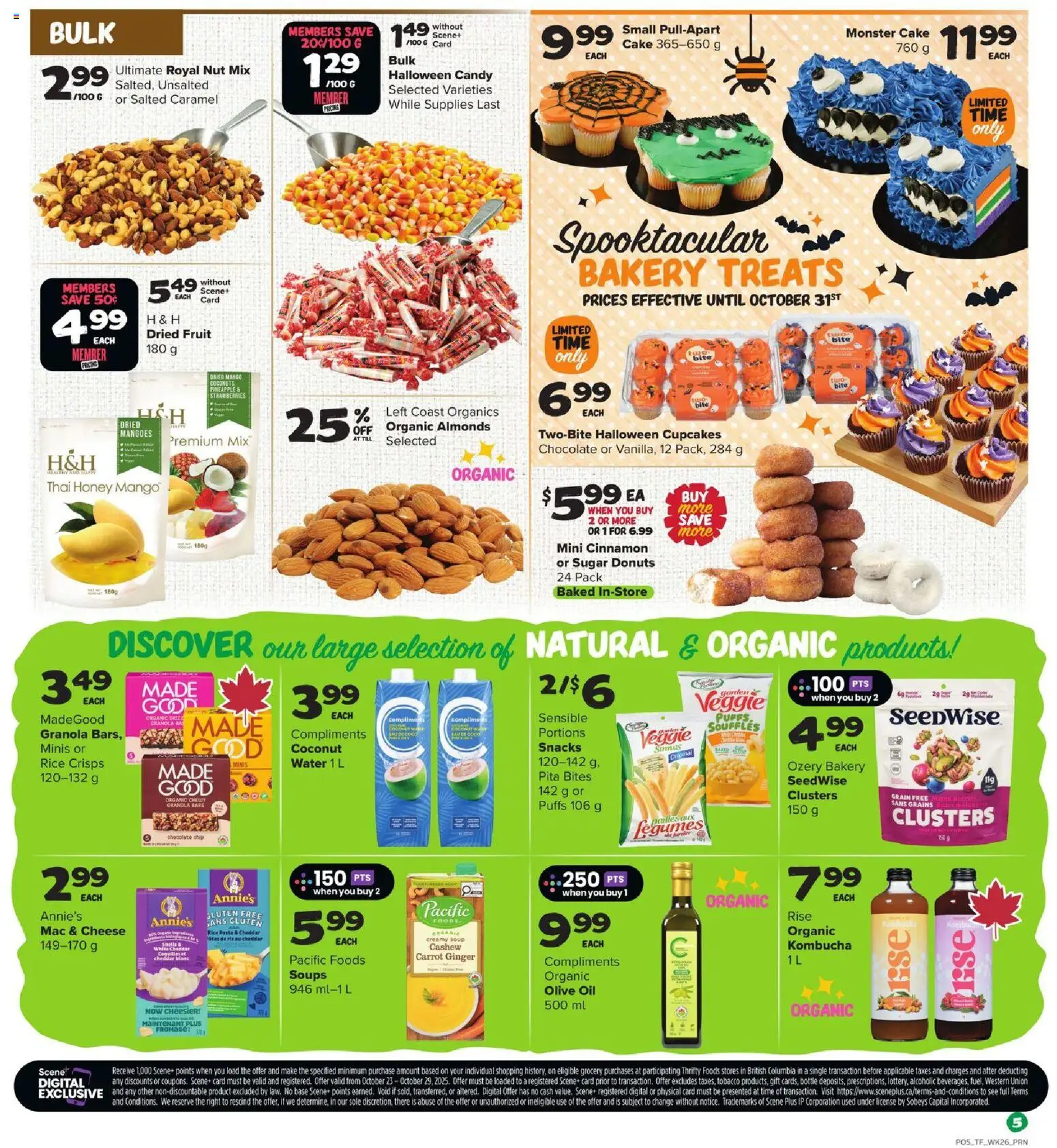 Thrifty Foods flyer valid from 23.10.2025 | Page: 6 | Products: Pineapple, Strawberries, Bakery, Chocolate
