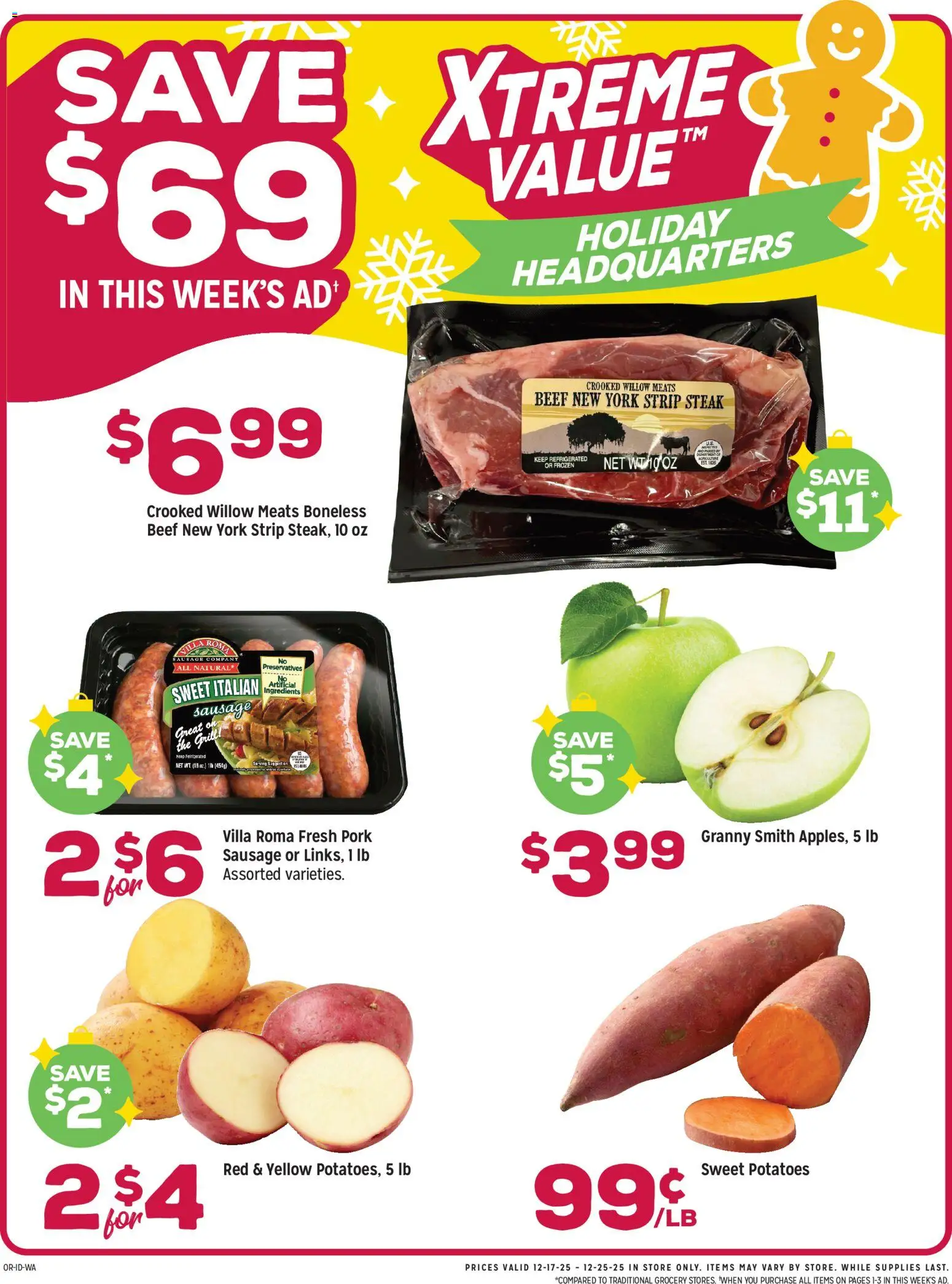 Grocery Outlet Weekly Ad - WA - valid from 17.12.2025 | Page: 2 | Products: Pork, Beef, Potatoes, Grill
