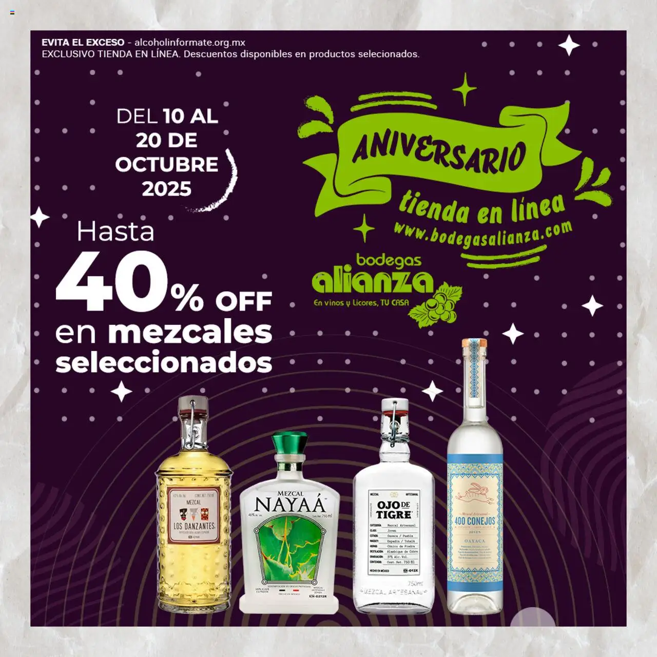 Nuevas ofertas de Bodegas Alianza válidas en toda la República Mexicana desde el 10.10.2025. ¡Encuentra las mejores ofertas en Bodegas Alianza catálogo Hasta 40% off en mezcales seleccionados! | Página: 1