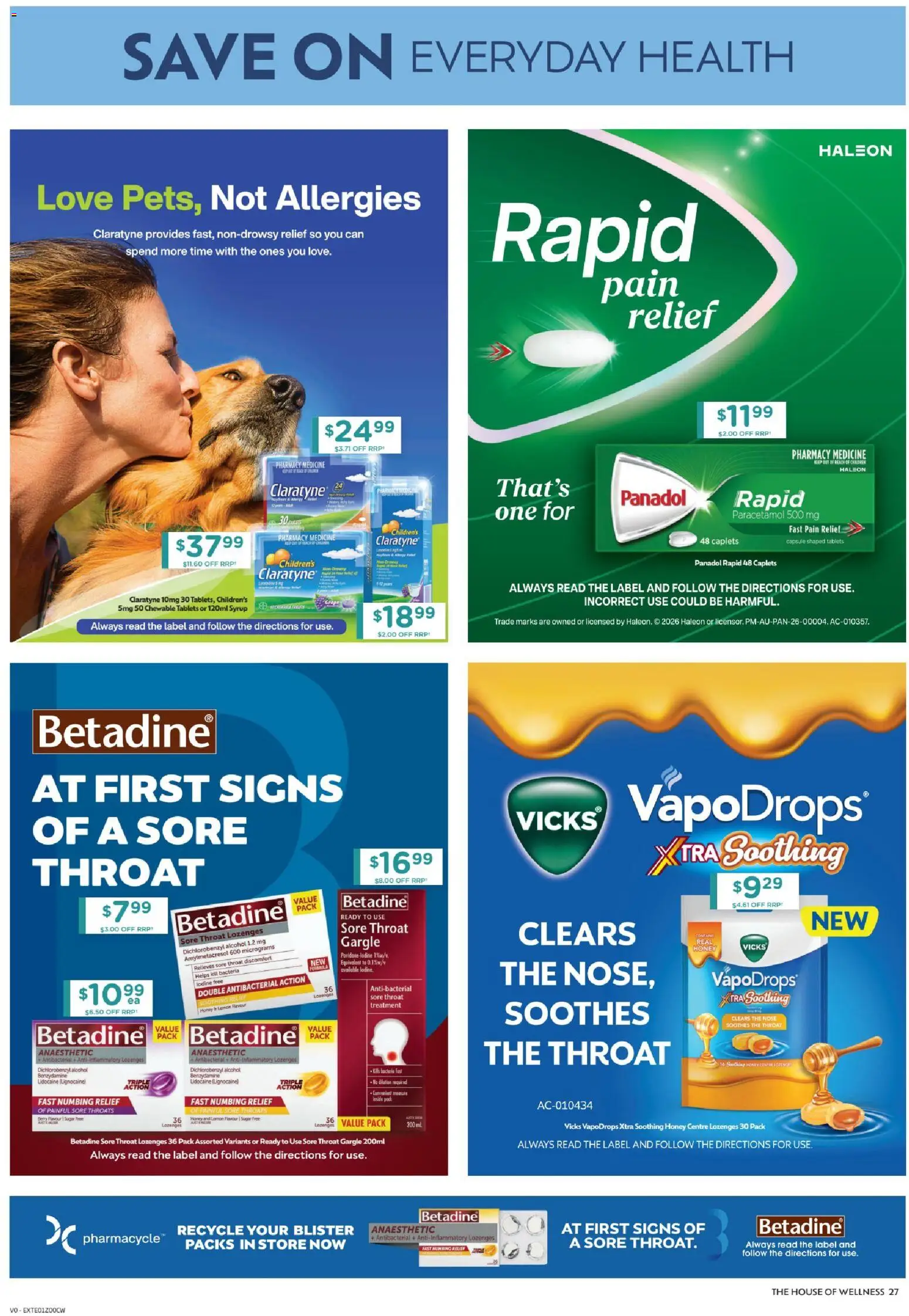 Chemist Warehouse catalogue - valid from 09.04.2026 | Page: 27 | Products: Honey, Treatment, Tablets, Pain relief