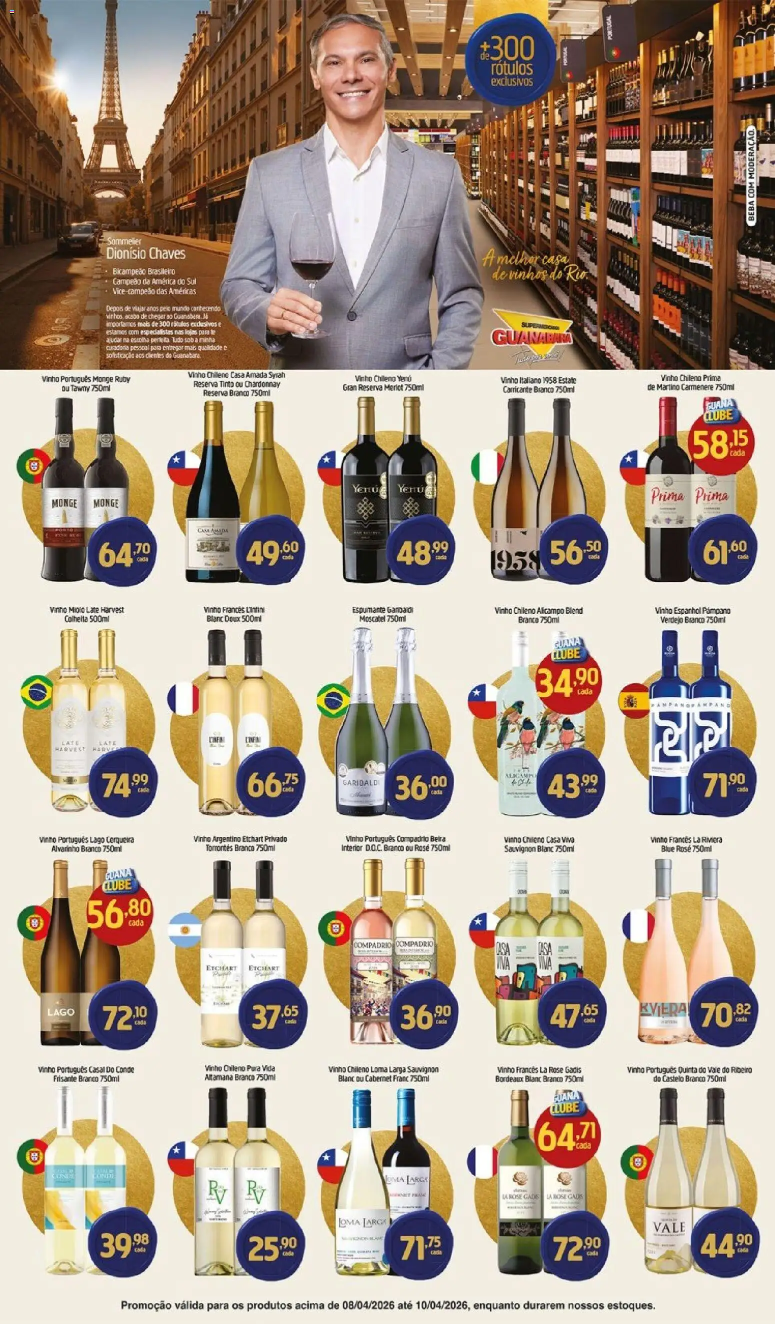 Supermercados Guanabara Folheto - válido de 08.04.2026 | Página: 6 | Produtos: Espumante, Vinho