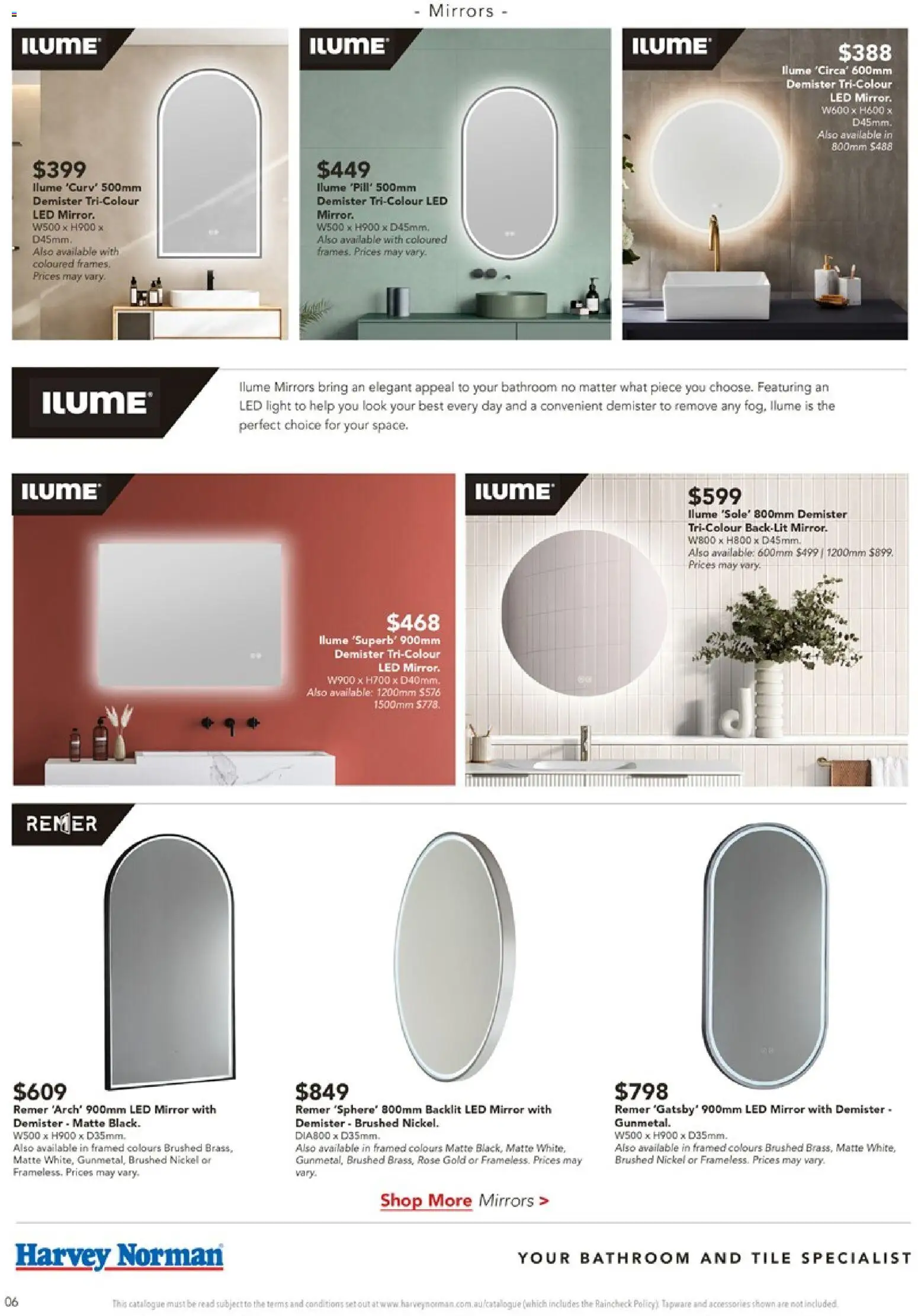 Harvey Norman catalogue - valid from 11.02.2026 | Page: 6 | Products: Mirror, Light, Accessories, Bathroom