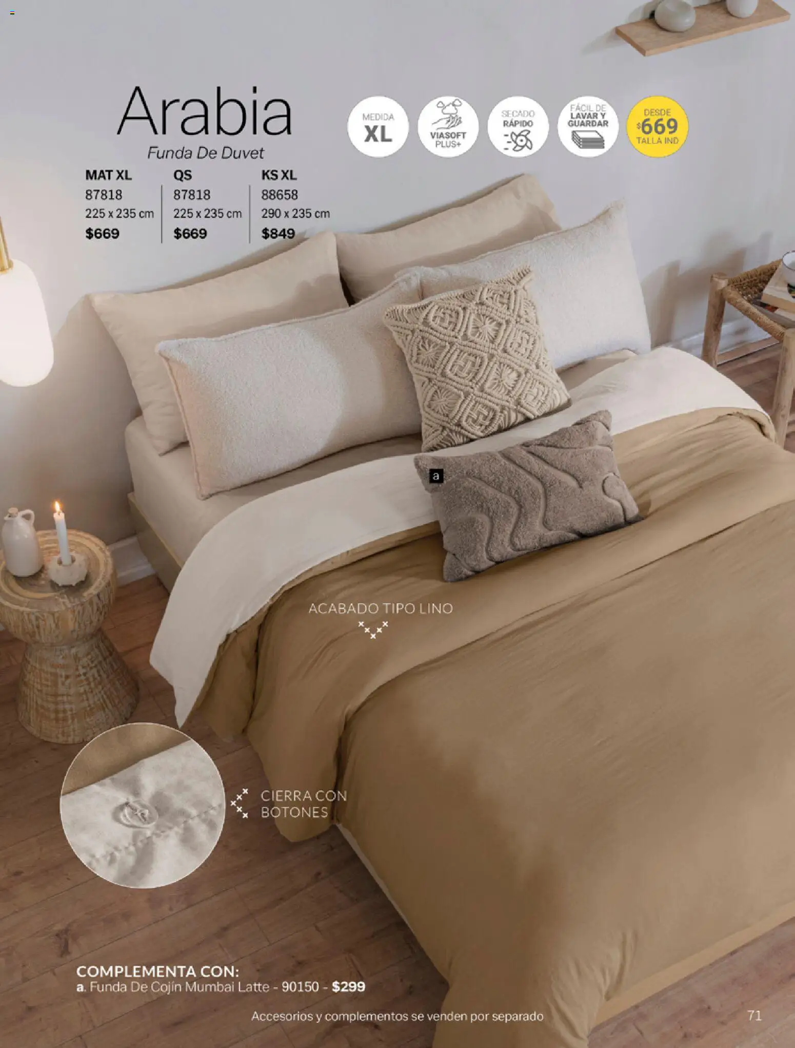 Nuevas ofertas de Vianney válidas en toda la República Mexicana desde el 06.03.2026. ¡Encuentra las mejores ofertas en Vianney catálogo Tu hogar, nuestra pasión! | Página: 73 | Productos: Funda