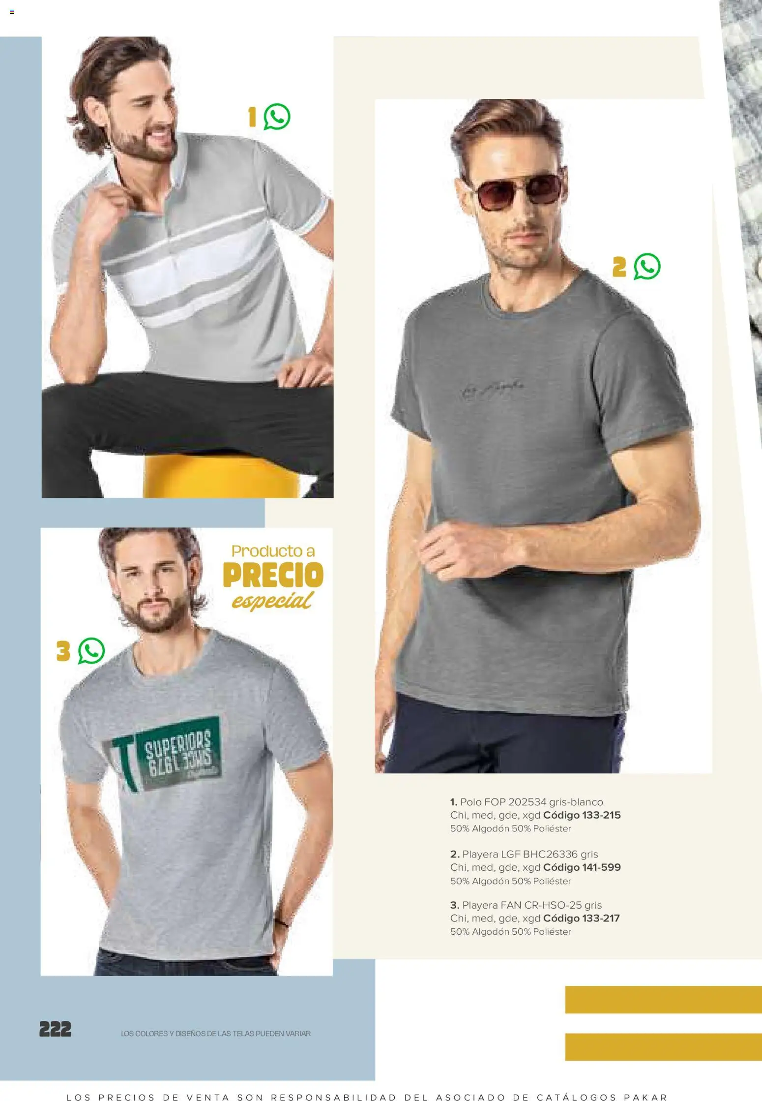 Nuevas ofertas de SC Pakar válidas en toda la República Mexicana desde el 30.01.2026. ¡Encuentra las mejores ofertas en SC Pakar catálogo Ropa! | Página: 222 | Productos: Algodón, Playera