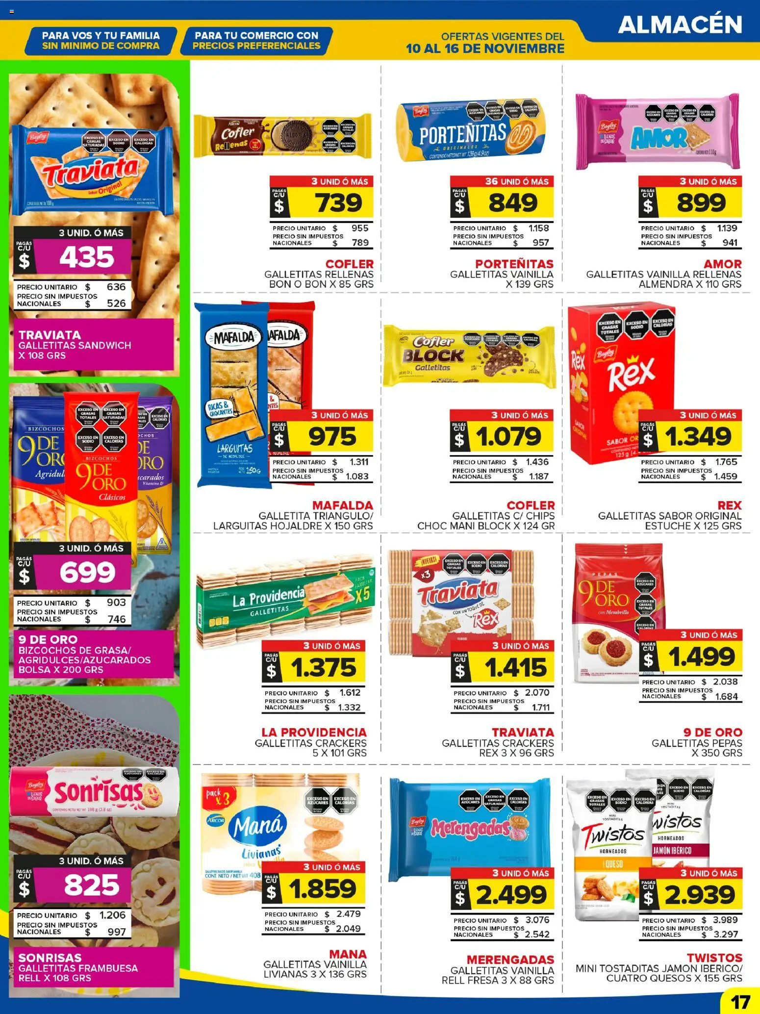 Carrefour Maxi catálogo │ válido desde el 10.11.2025 | Página: 19 | Productos: Galletitas, Mani, Queso, Jamón