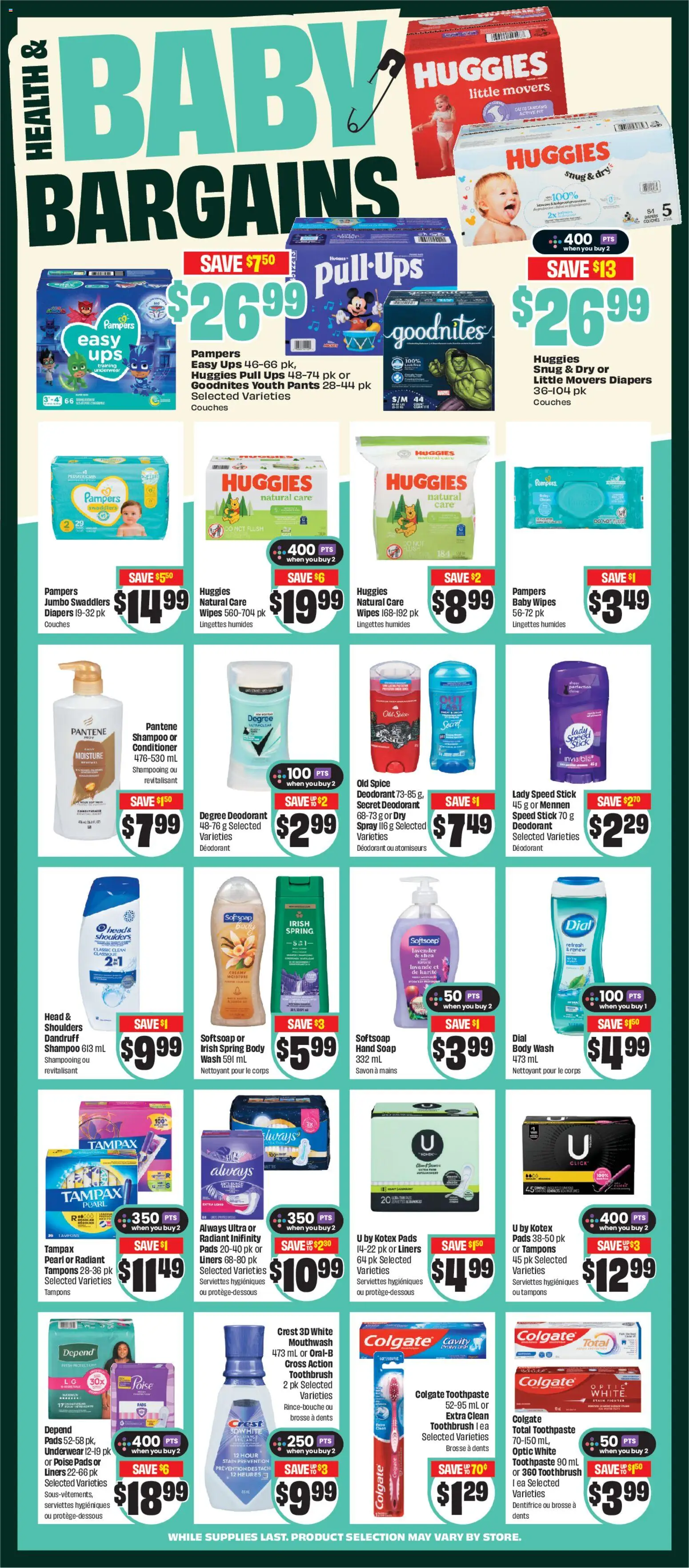 FreshCo flyer valid from 16.04.2026 | Page: 9 | Products: Conditioner, Body wash, Toothpaste, Pants