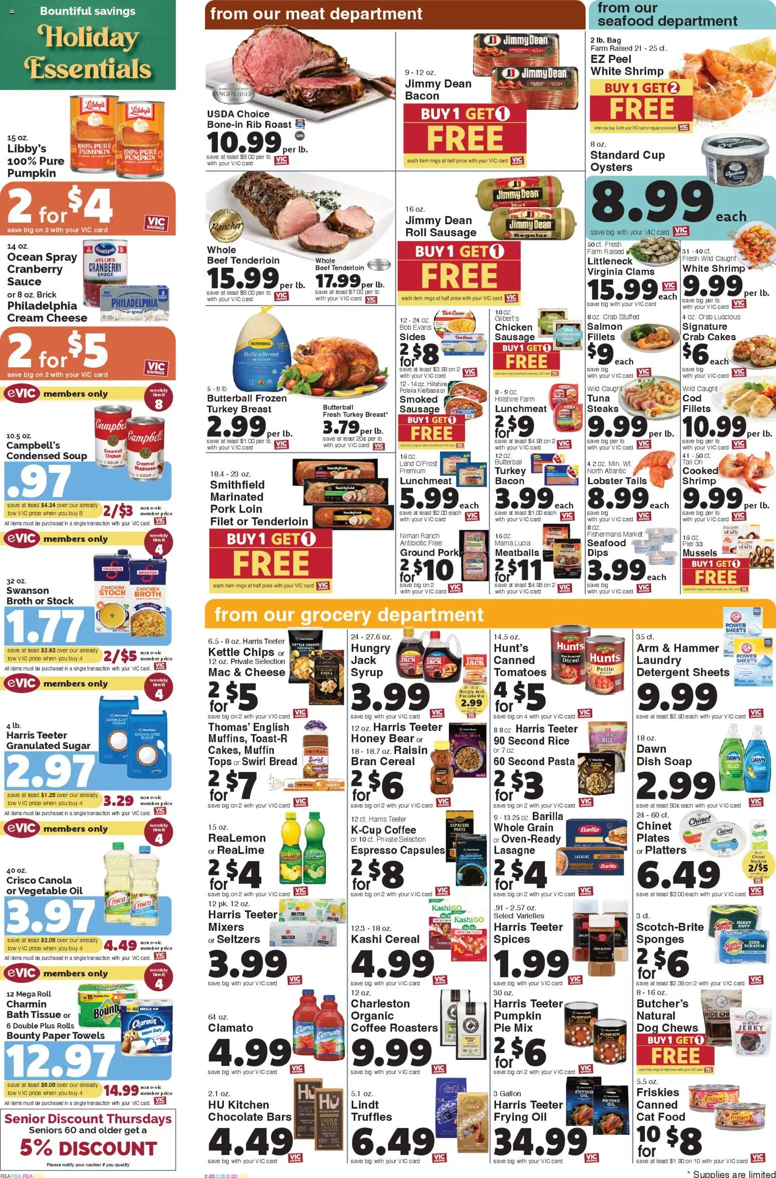 Harris Teeter Weekly Ad - SC - valid from 19.11.2025 | Page: 5 | Products: Cat Food, Tomatoes, Beef, Spices