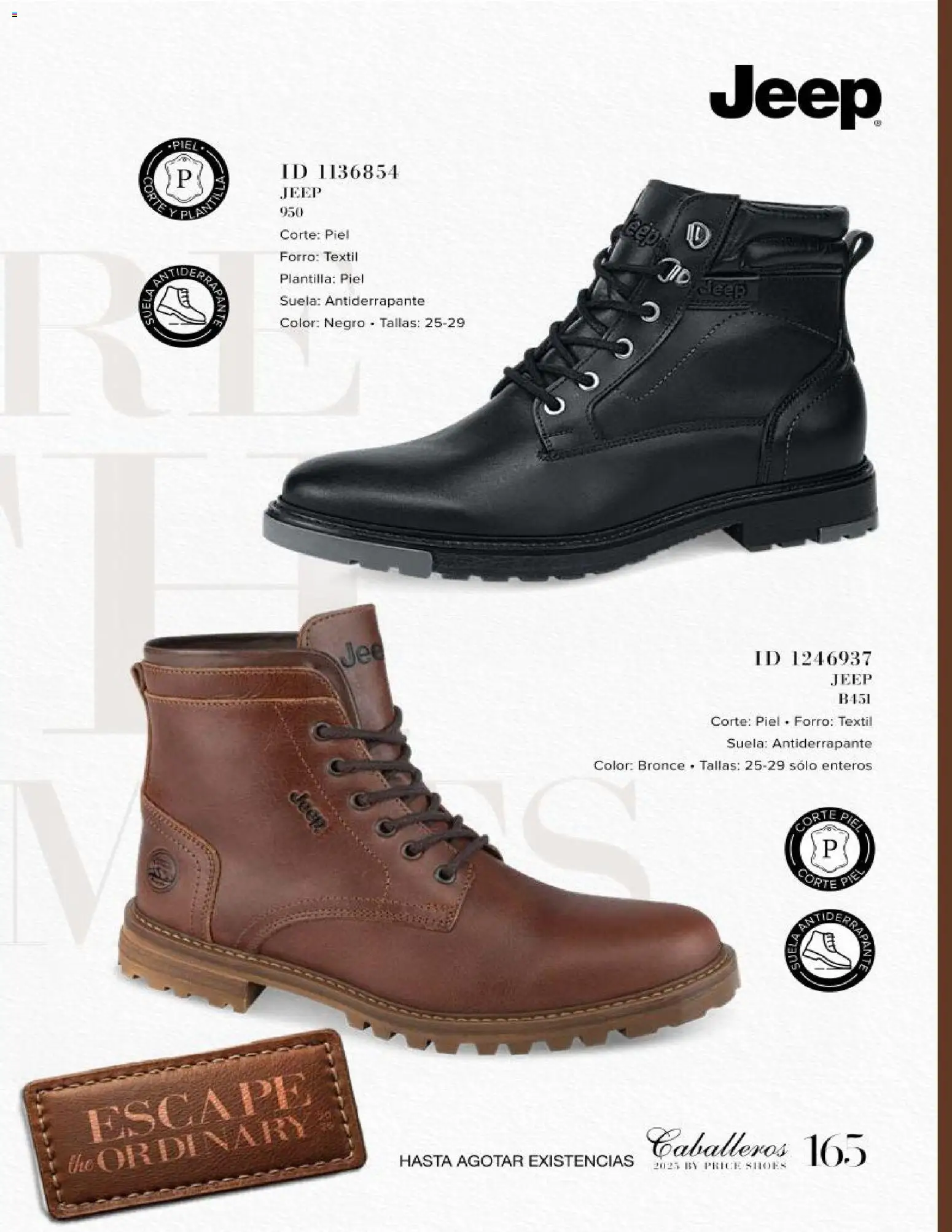 Nuevas ofertas de Price Shoes válidas en toda la República Mexicana desde el 26.11.2025. ¡Encuentra las mejores ofertas en Price Shoes catálogo Caballeros! | Página: 165