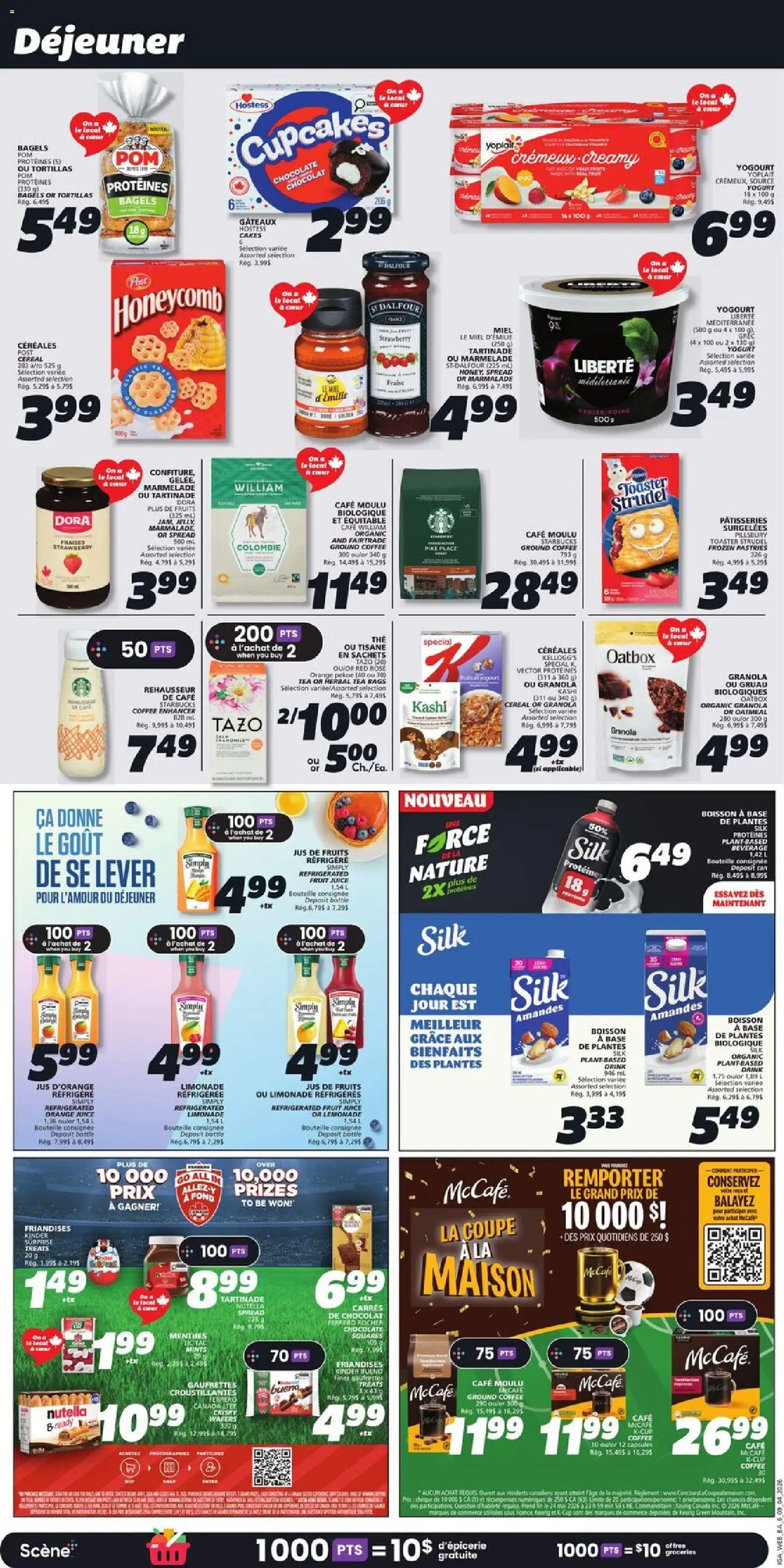 IGA flyer valid from 09.04.2026 | Page: 9 | Products: Toaster, Yogurt, Coffee, Juice
