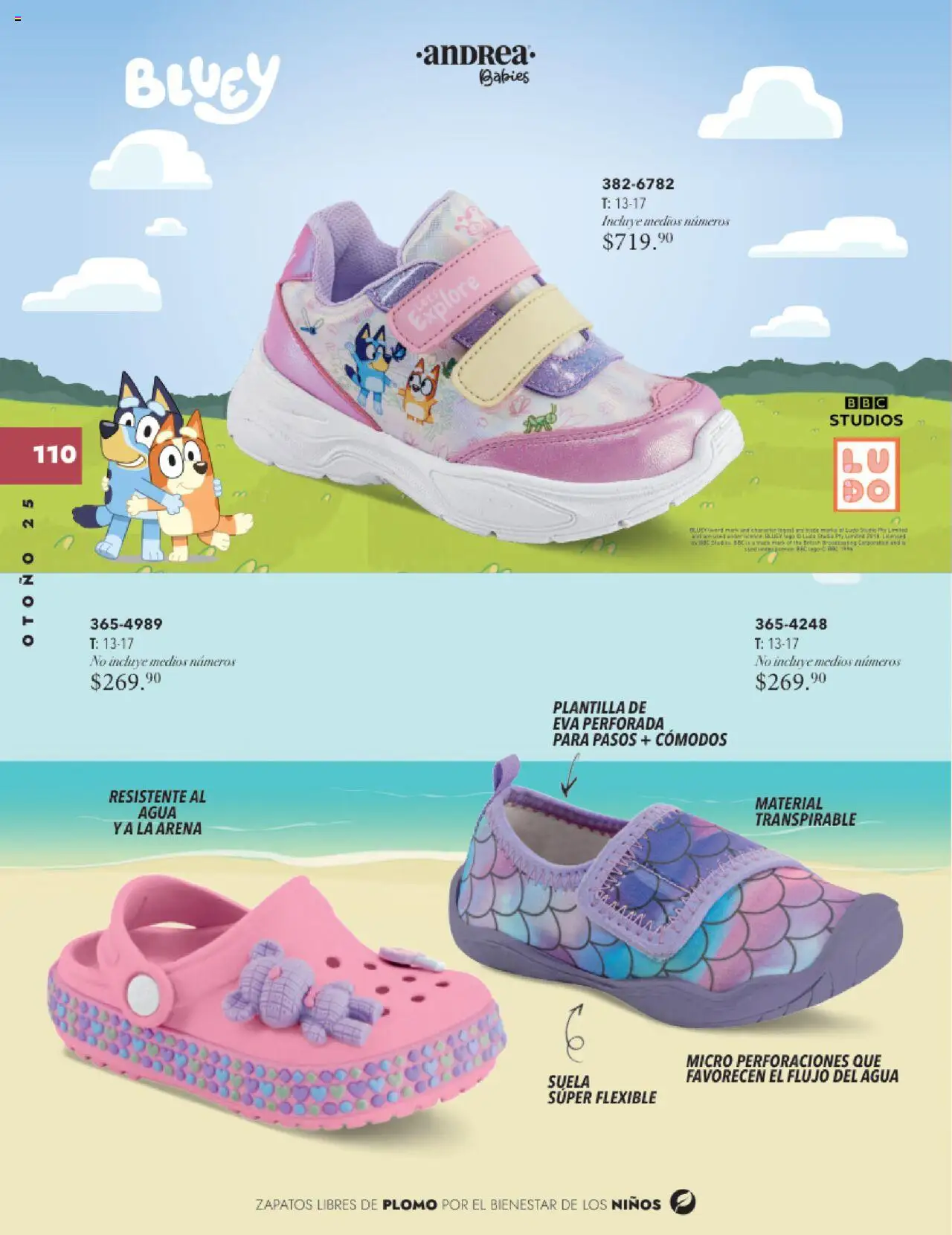 Nuevas ofertas de Andrea válidas en toda la República Mexicana desde el 24.08.2025. ¡Encuentra las mejores ofertas en Andrea - Catálogo Infantil Baby! | Página: 22 | Productos: Zapatos, Agua, Flexible