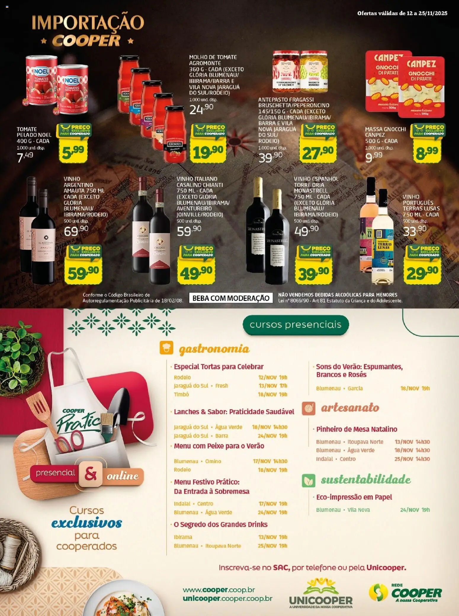 Cooper Folheto - válido de 12.11.2025 | Página: 3 | Produtos: Mesa, Vinho, Massa, Telefone