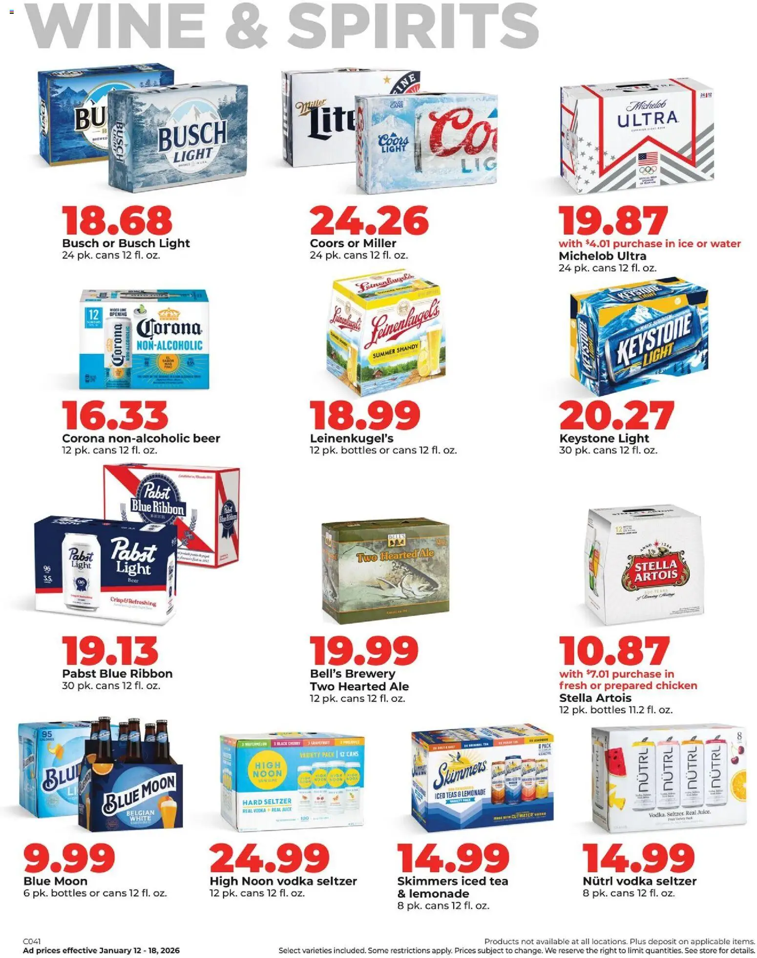 HyVee Weekly Ad - valid from 12.01.2026 | Page: 35 | Products: Juice, Wine, Beer, Water