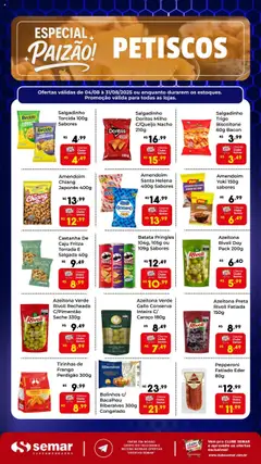 Semar Supermercado - Ofertas Petiscos - Pré-Visualização do folheto da loja Semar Supermercado, válido de 04.08.2025
