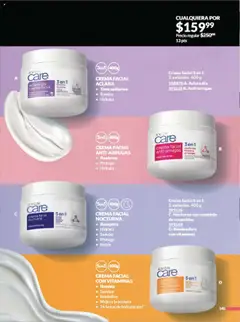 Nuevas ofertas de AVON válidas en toda la República Mexicana desde el 13.09.2025. ¡Encuentra las mejores ofertas en AVON care aclara dia crema facial, Crema facial 3 en 1 Aclara día, hidrata, ilumina, tono uniforme, vita-complex! | Página: 152 | Productos: Iluminador, Crema, Vitaminas