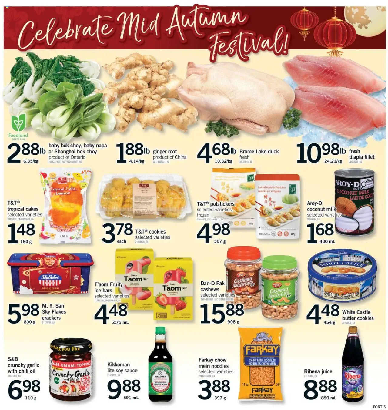 Fortinos flyer valid from 25.09.2025 | Page: 6 | Products: Noodles, Flakes, Juice, Pork