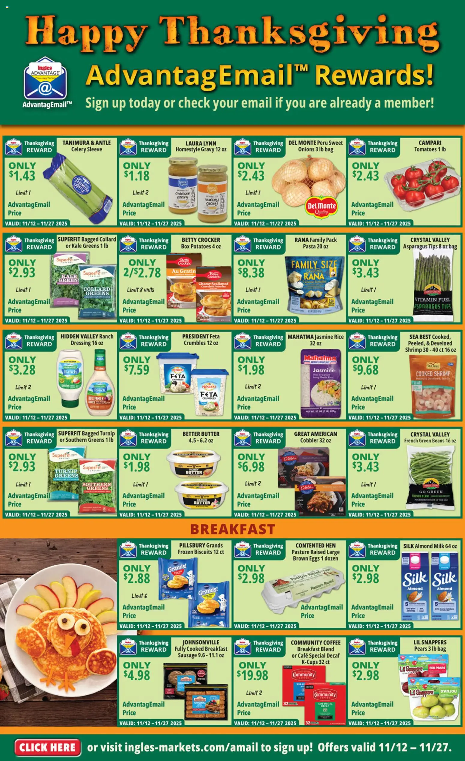 Ingles Weekly Ad - valid from 12.11.2025 | Page: 9 | Products: Asparagus, Tomatoes, Pasta, Greens