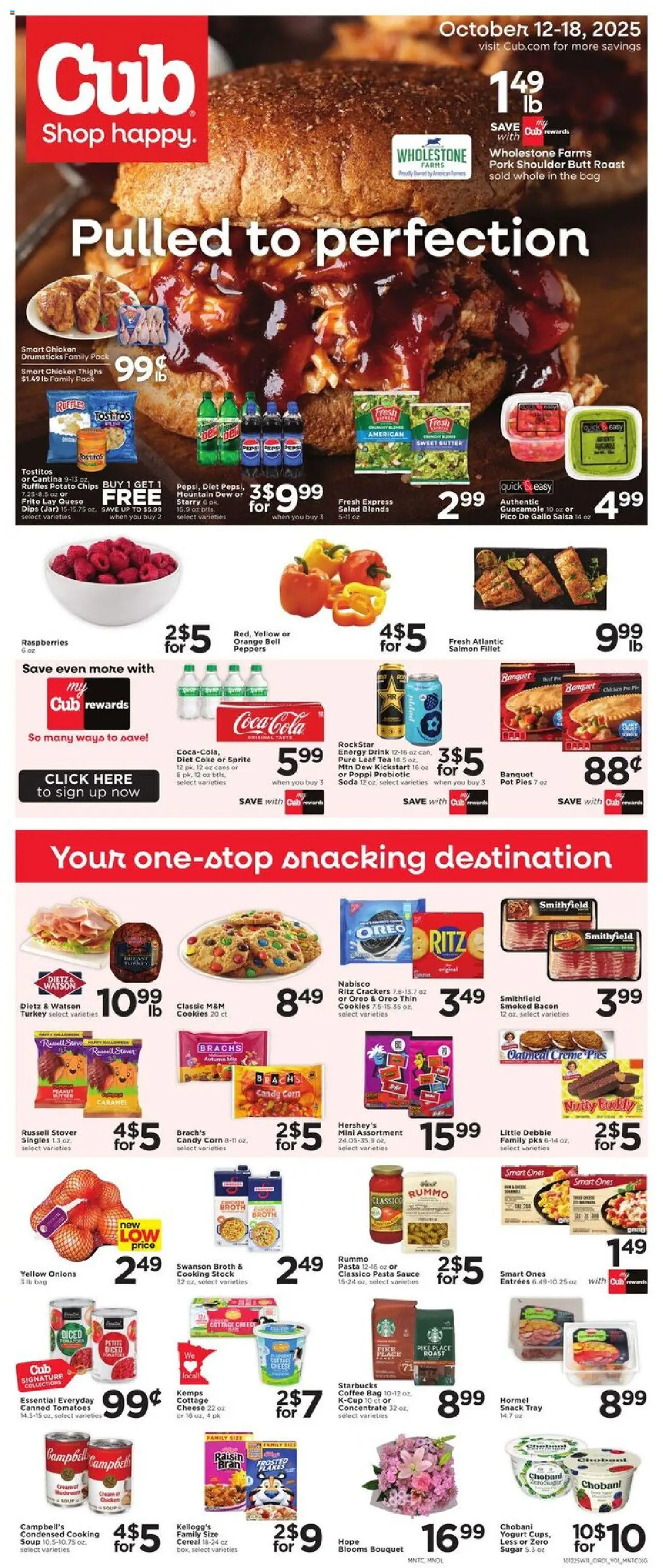 Cub Foods Weekly Ad - valid from 12.10.2025 | Page: 1 | Products: Butter, Cookies, Sauce, Sugar